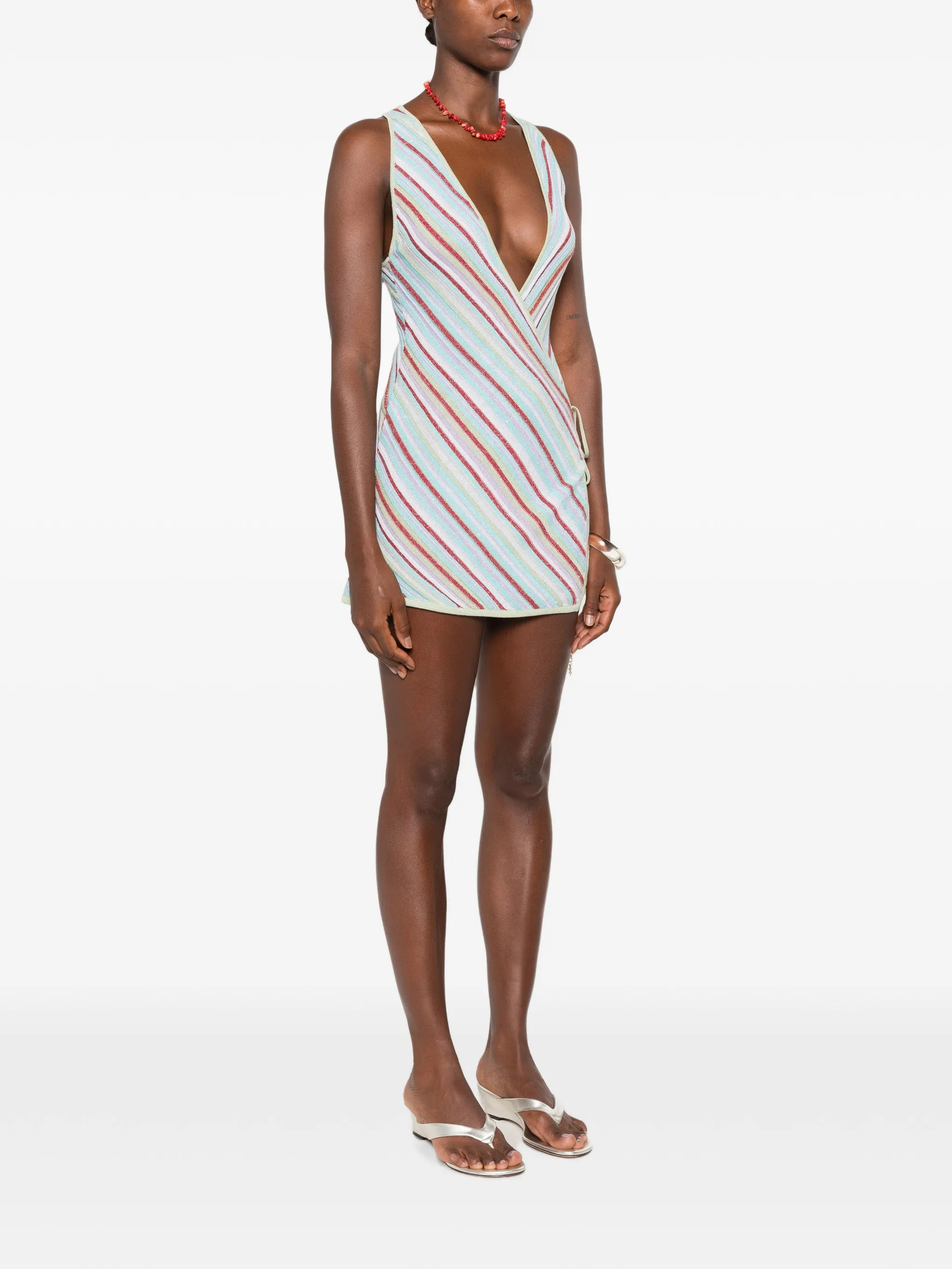 Lila wrap mini dress