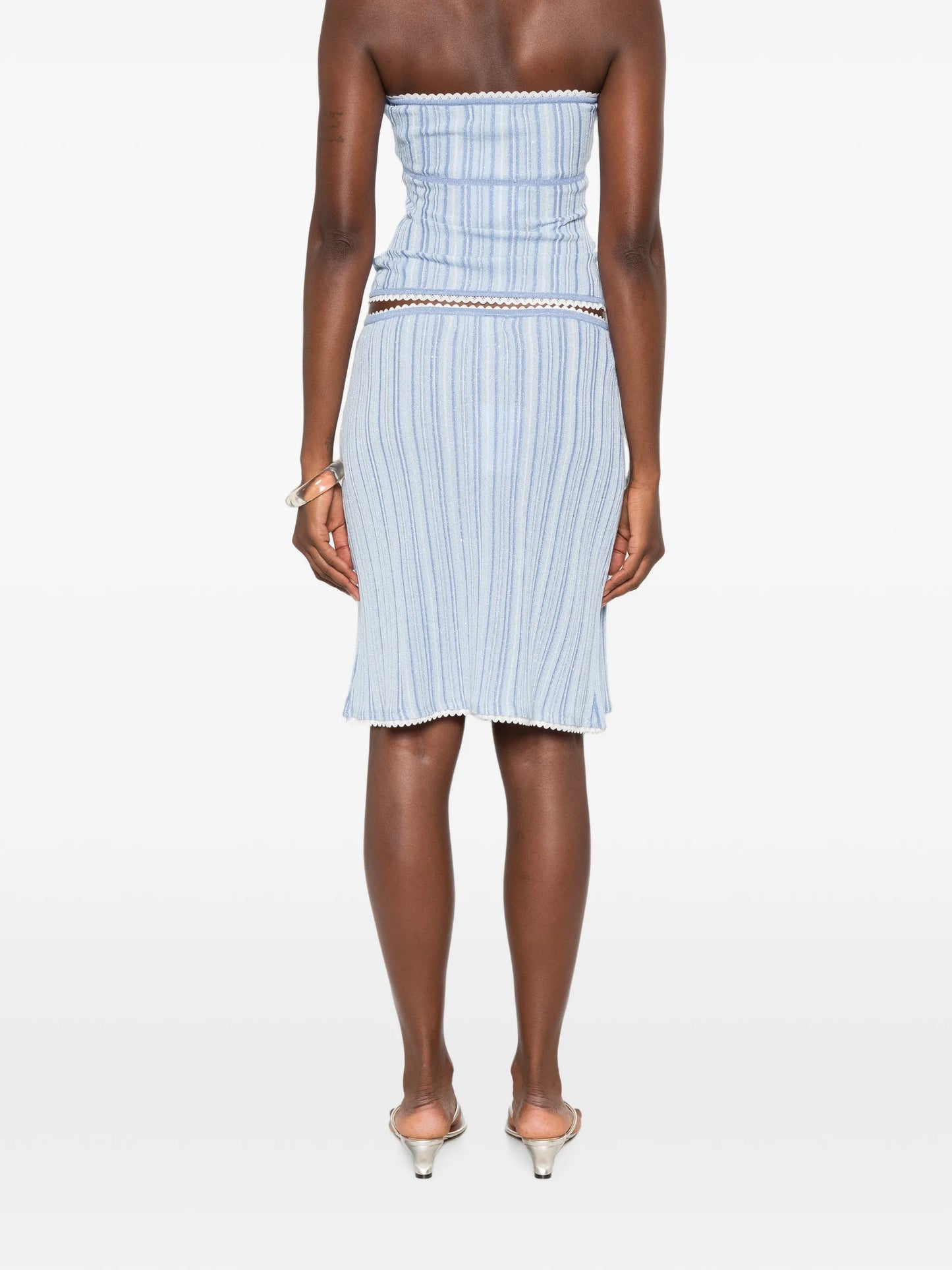 Cleo striped midi skirt