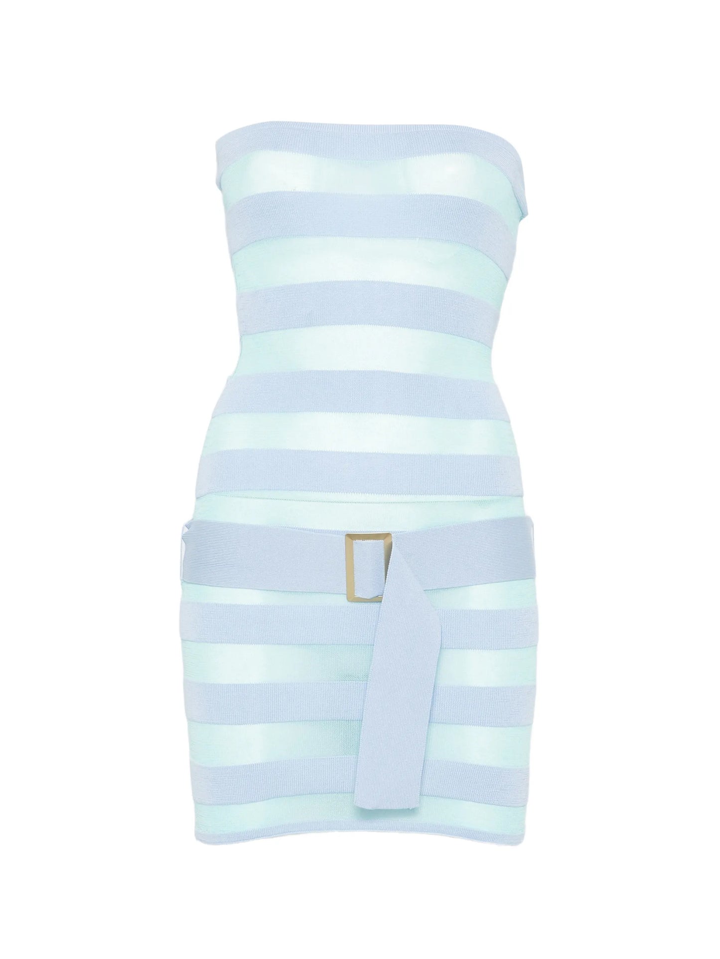 Cora striped belted mini dress