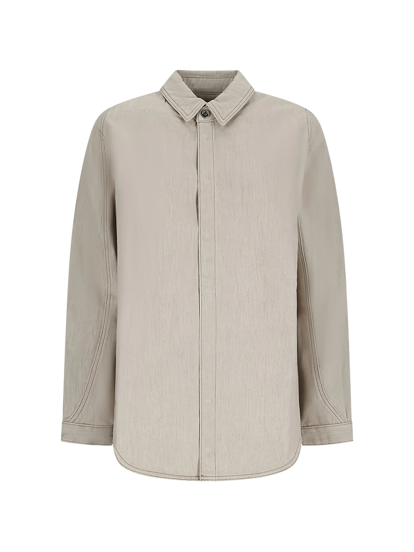 The Amelo de-Nîmes logo-embroidered denim shirt