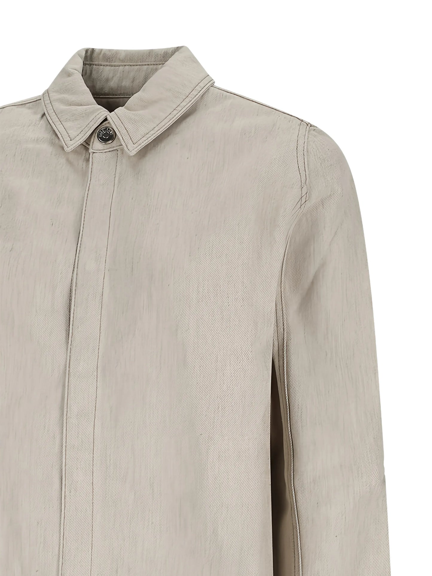The Amelo de-Nîmes logo-embroidered denim shirt