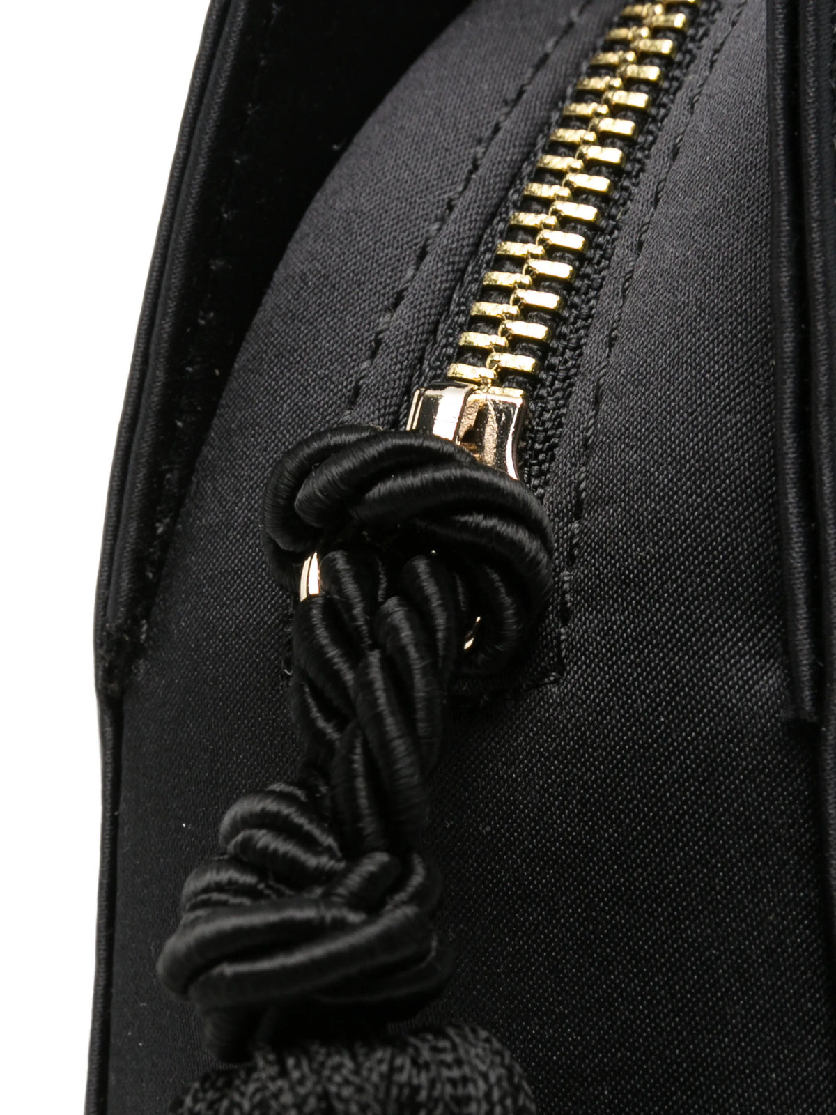 tassel-detail satin shoulder bag