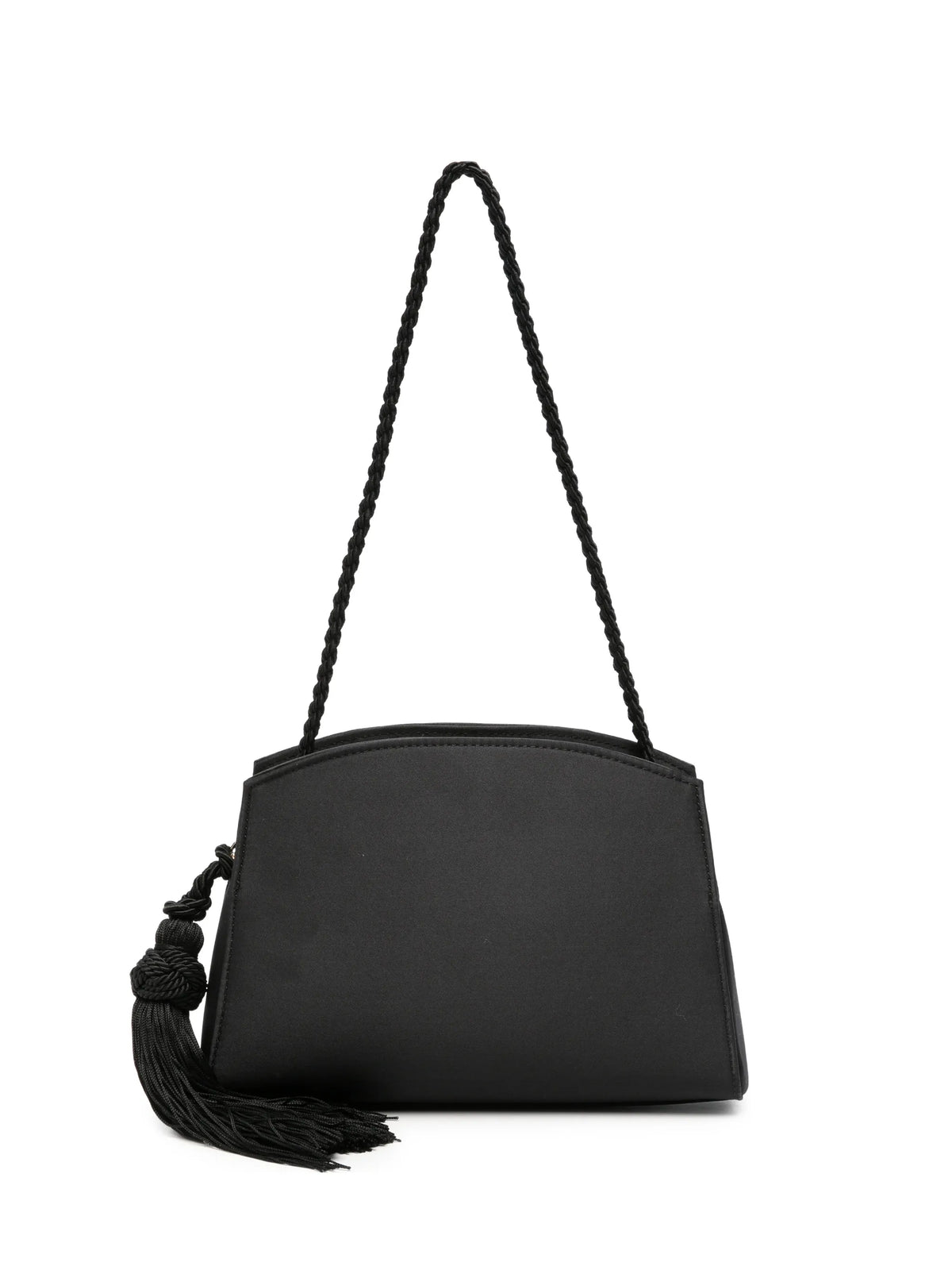 tassel-detail satin shoulder bag