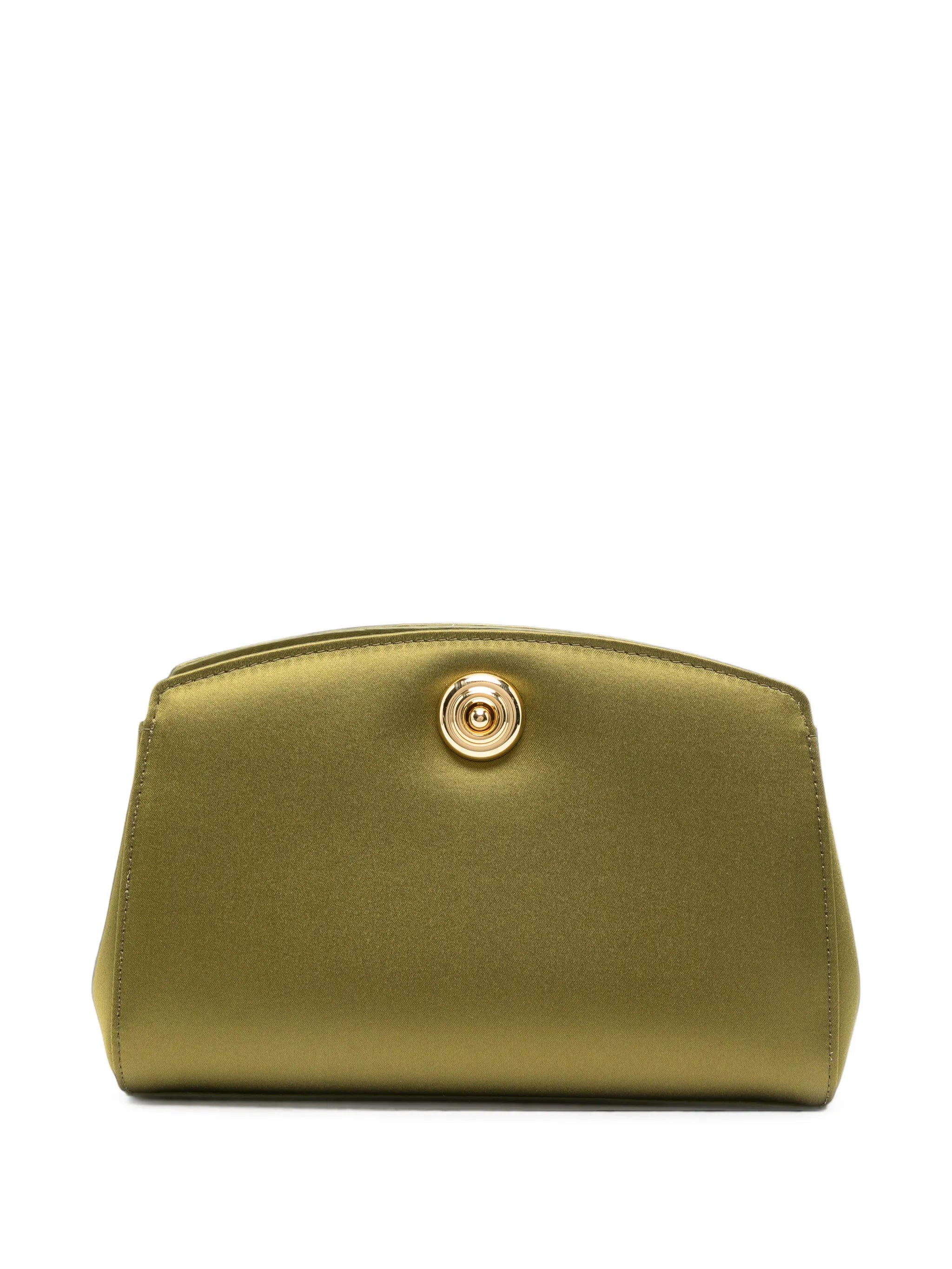 satin push-lock clutch bag