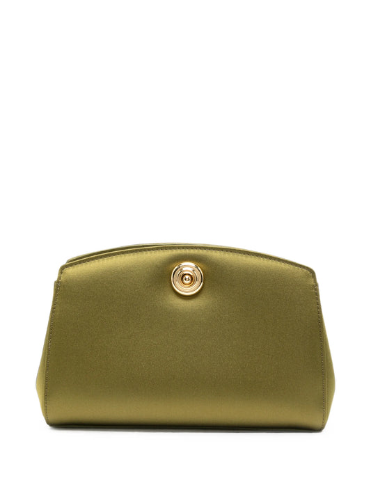 satin push-lock clutch bag