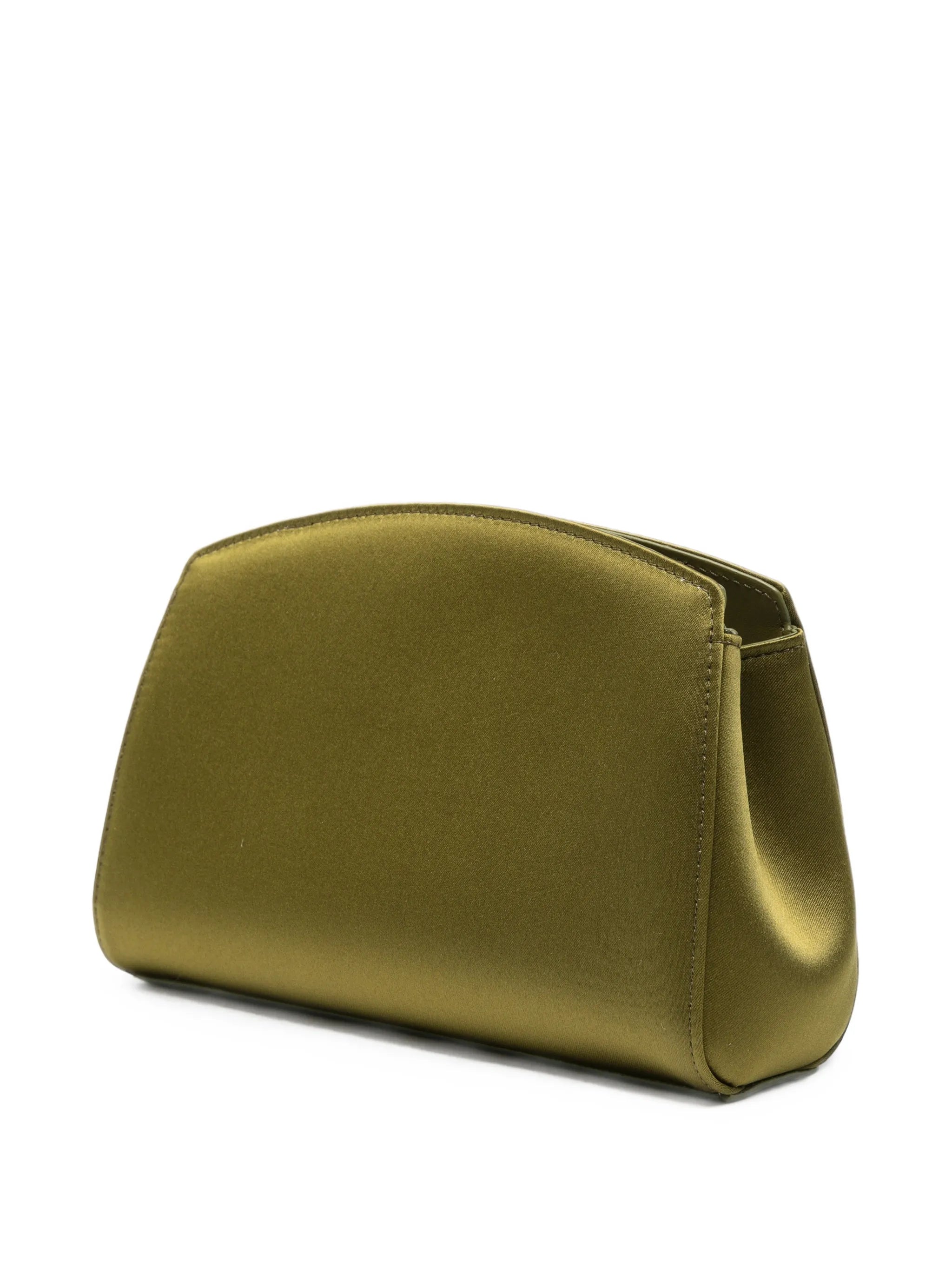 satin push-lock clutch bag
