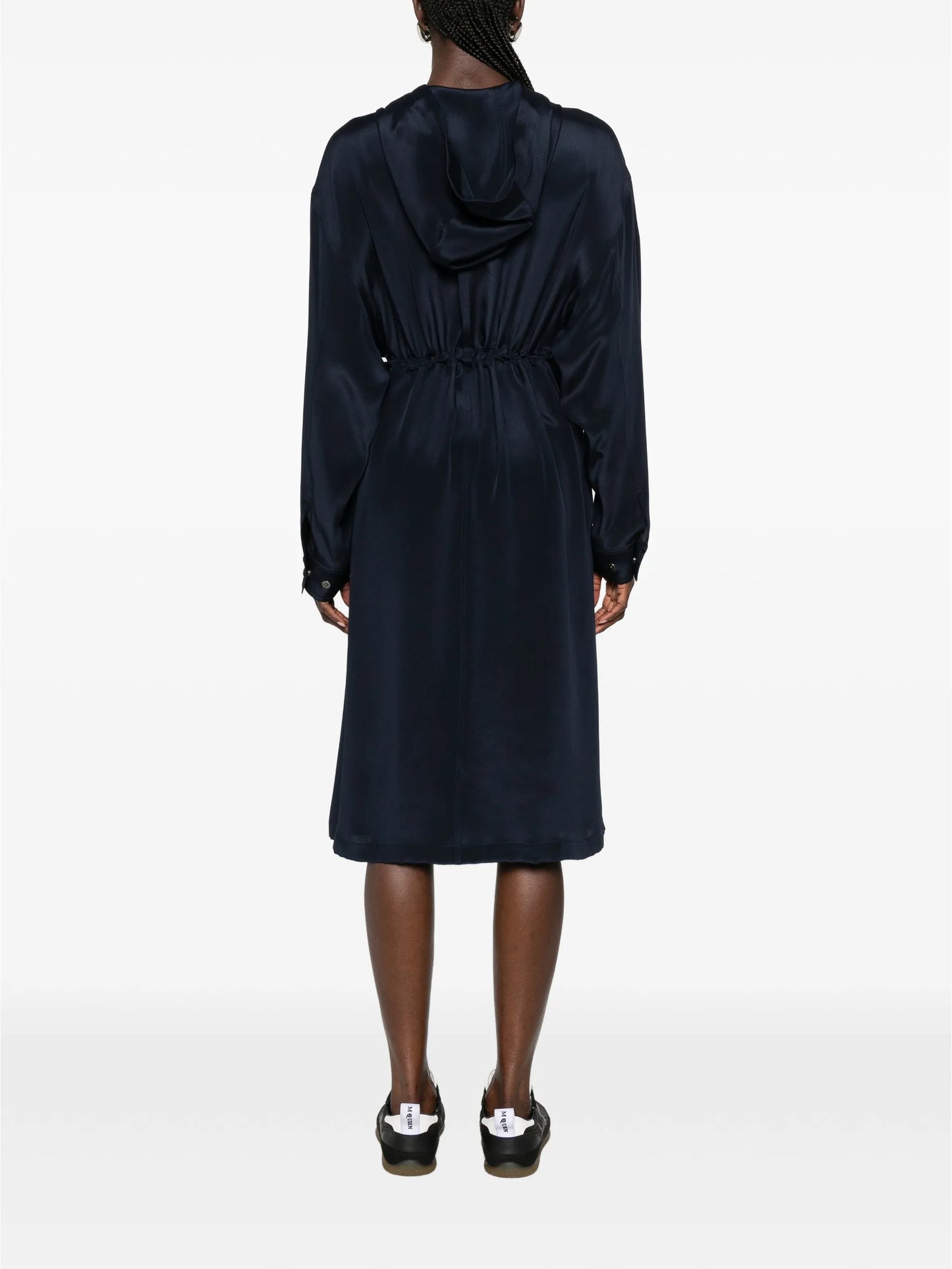 drawstring hooded coat