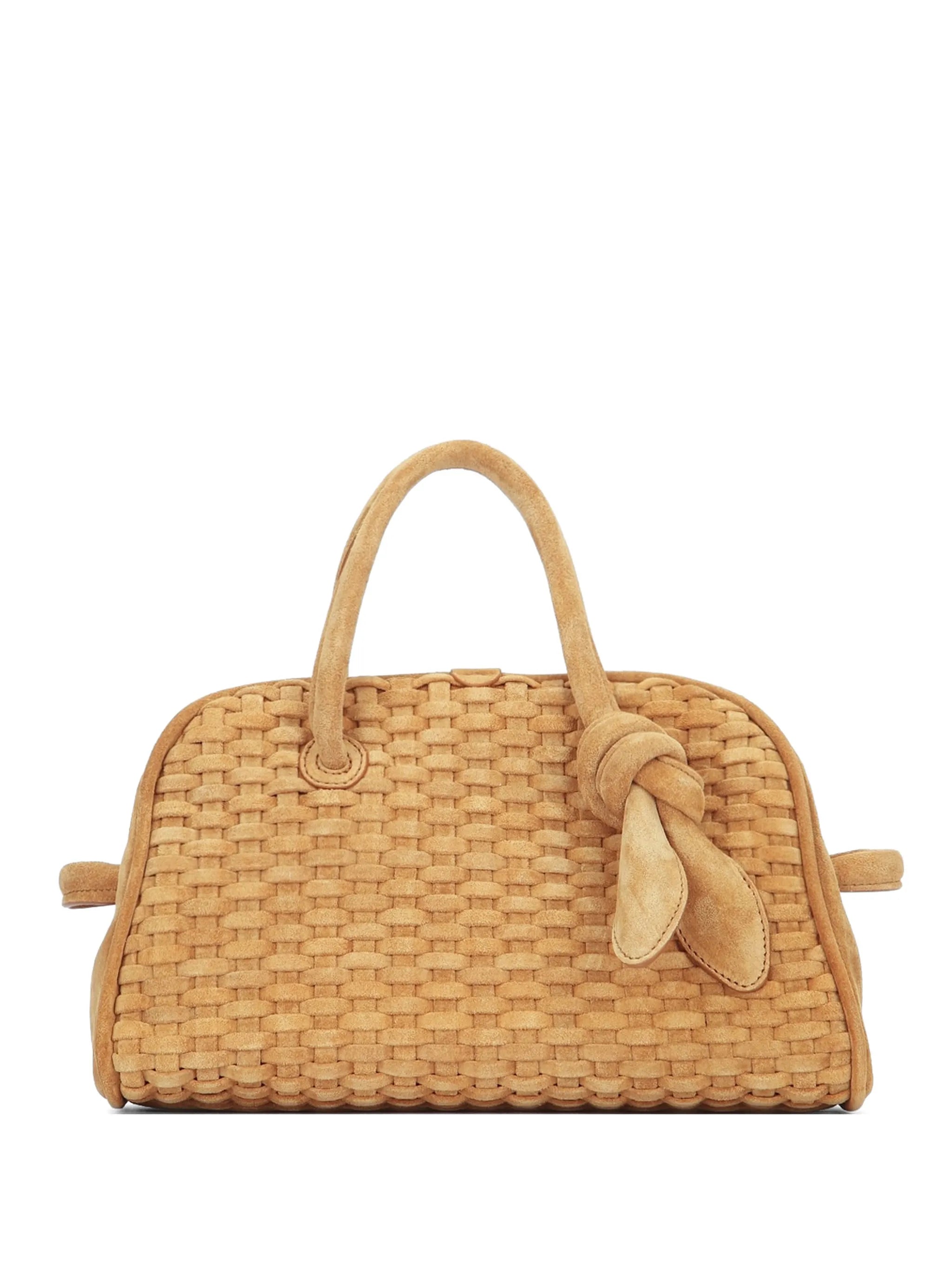 woven knot detail tote bag