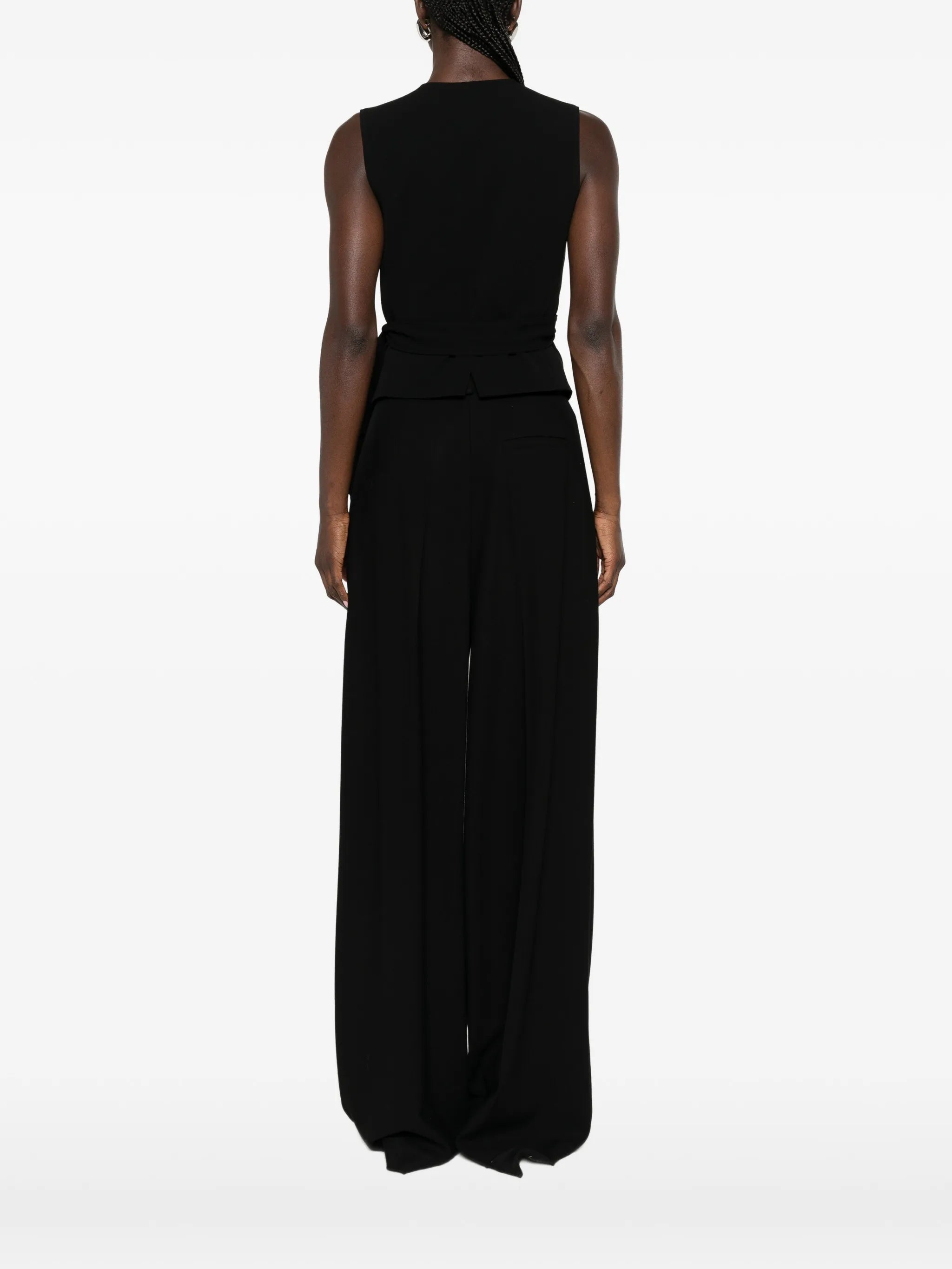 wrap-style sleeveless waistcoat