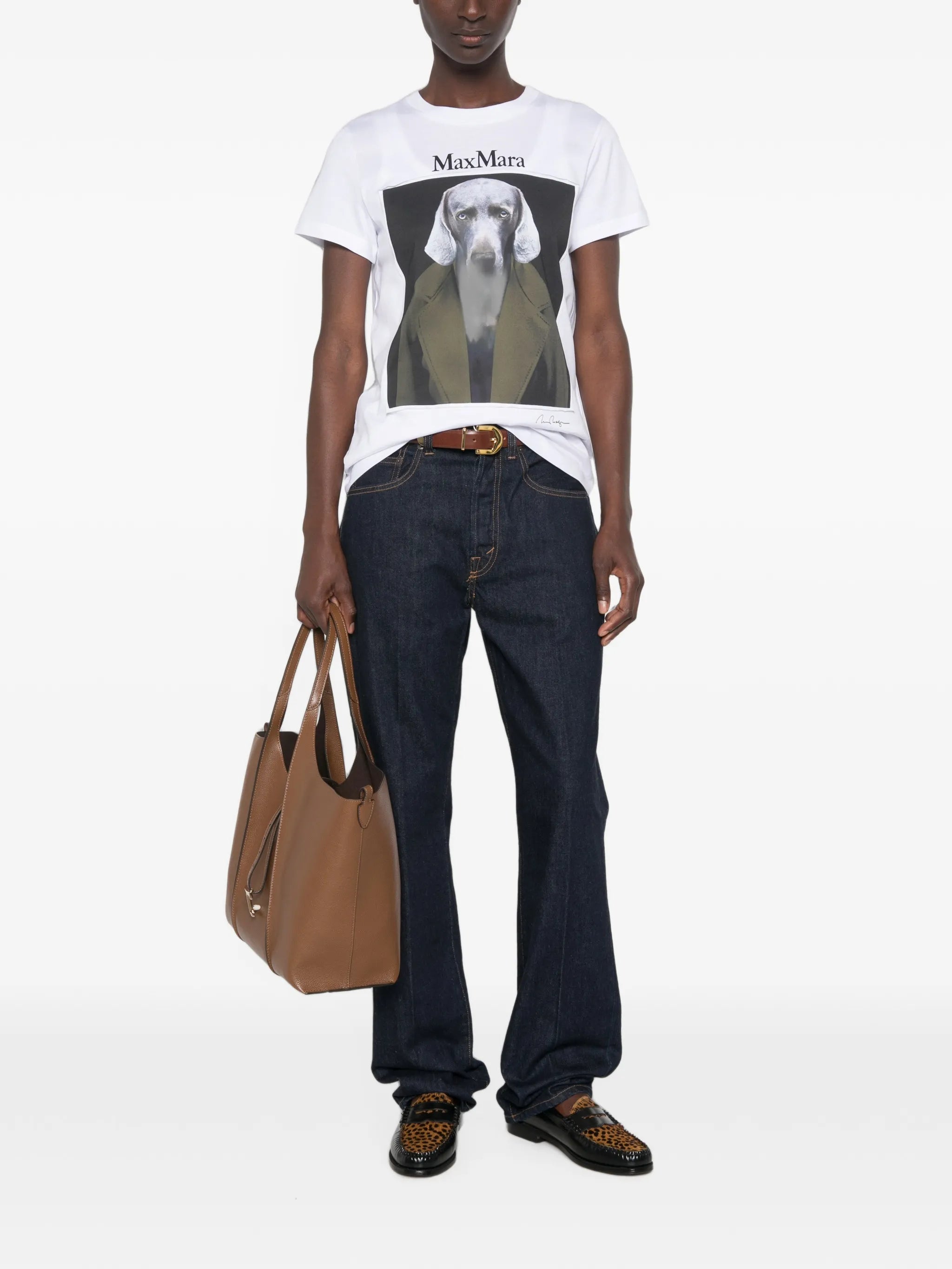 Calca print-detail short-sleeve T-shirt
