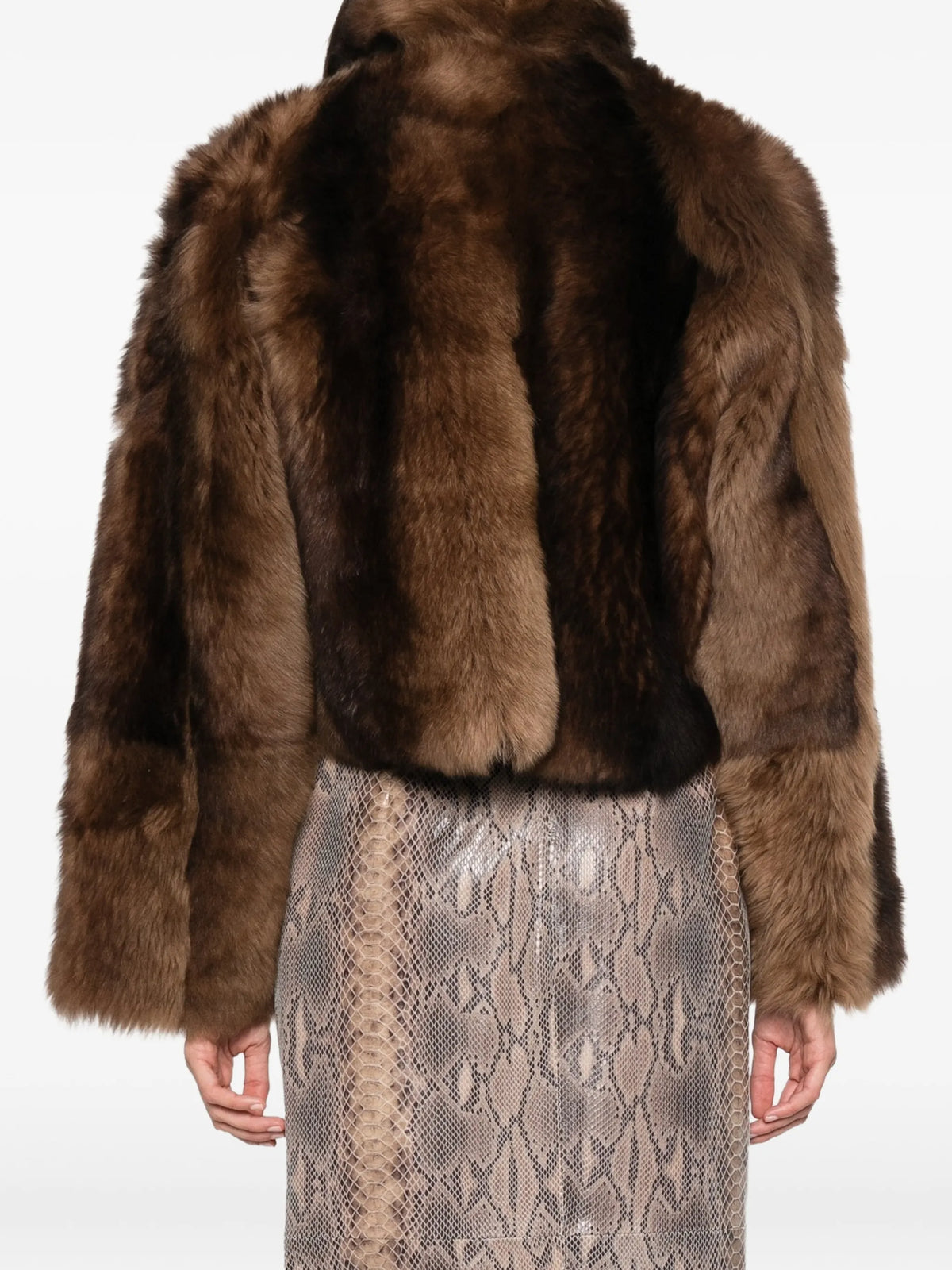 cropped shearling jacket