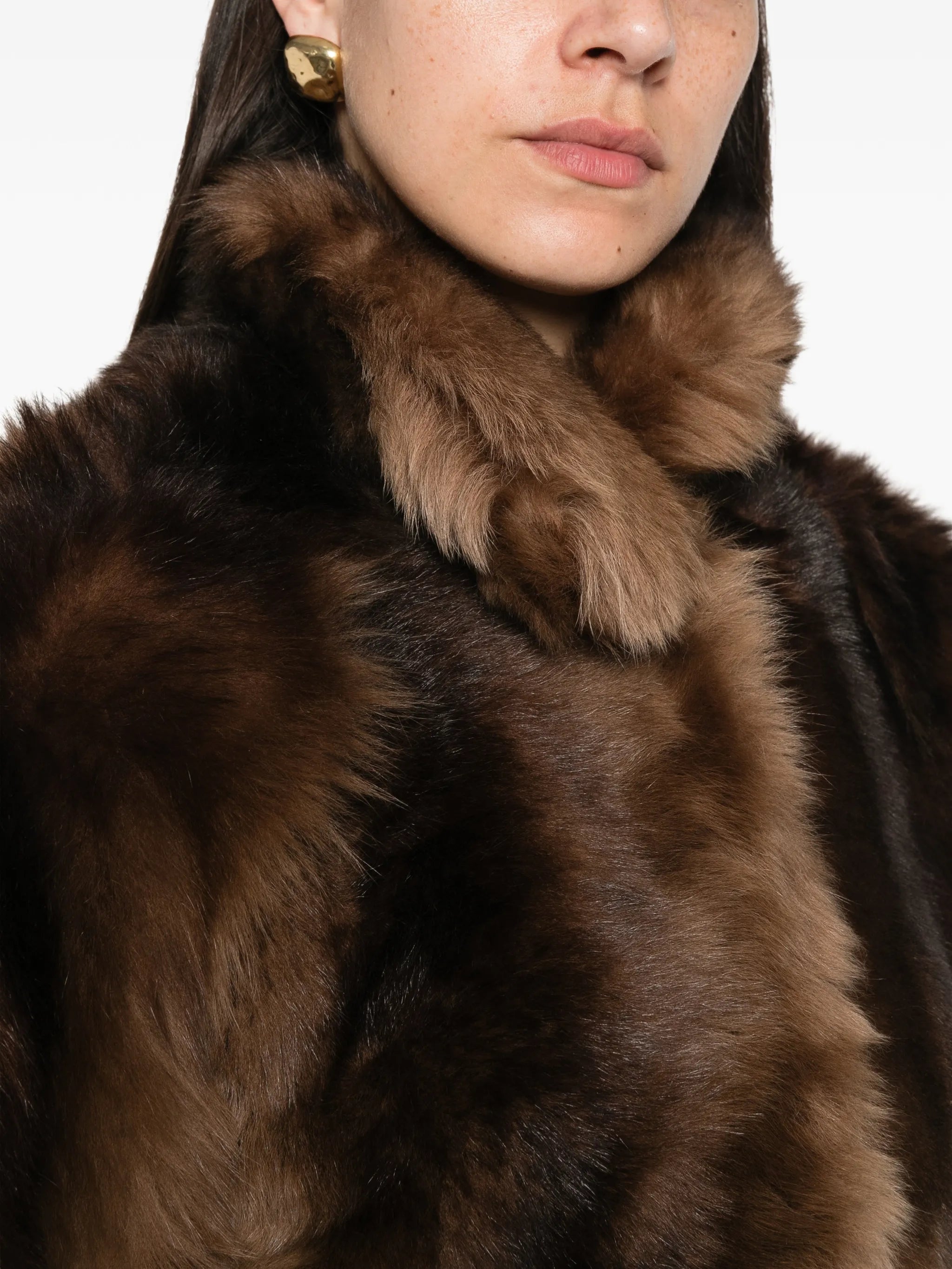 cropped shearling jacket