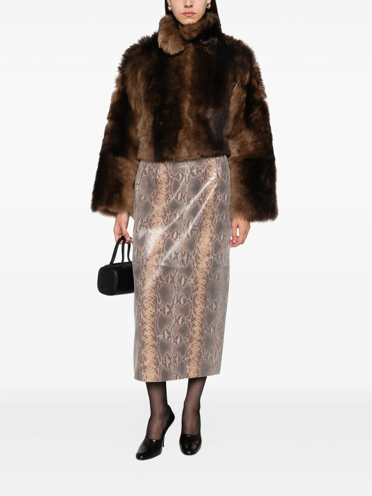 cropped shearling jacket