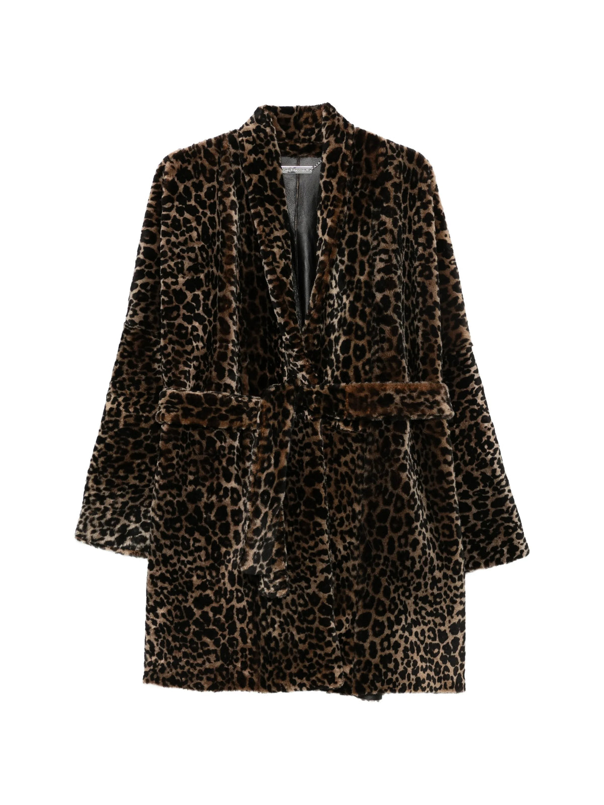 Raquel leopard-print belted coat