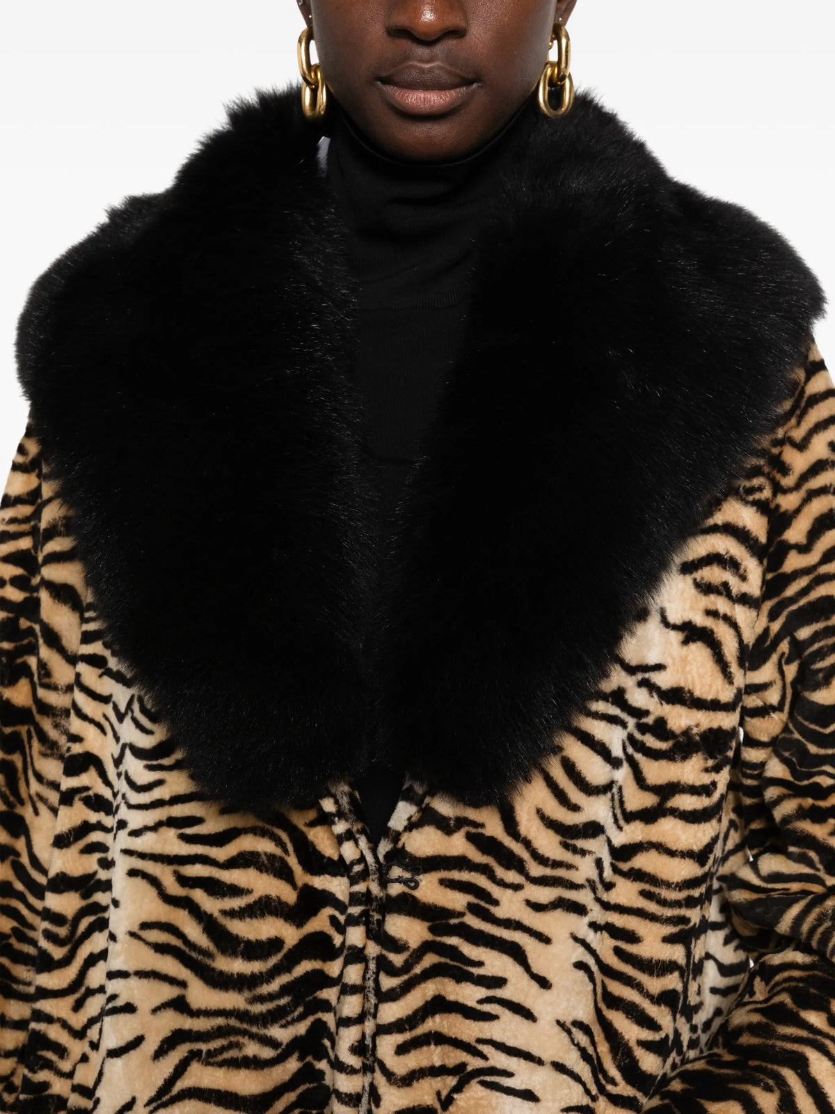 Nina tiger-print shearling coat