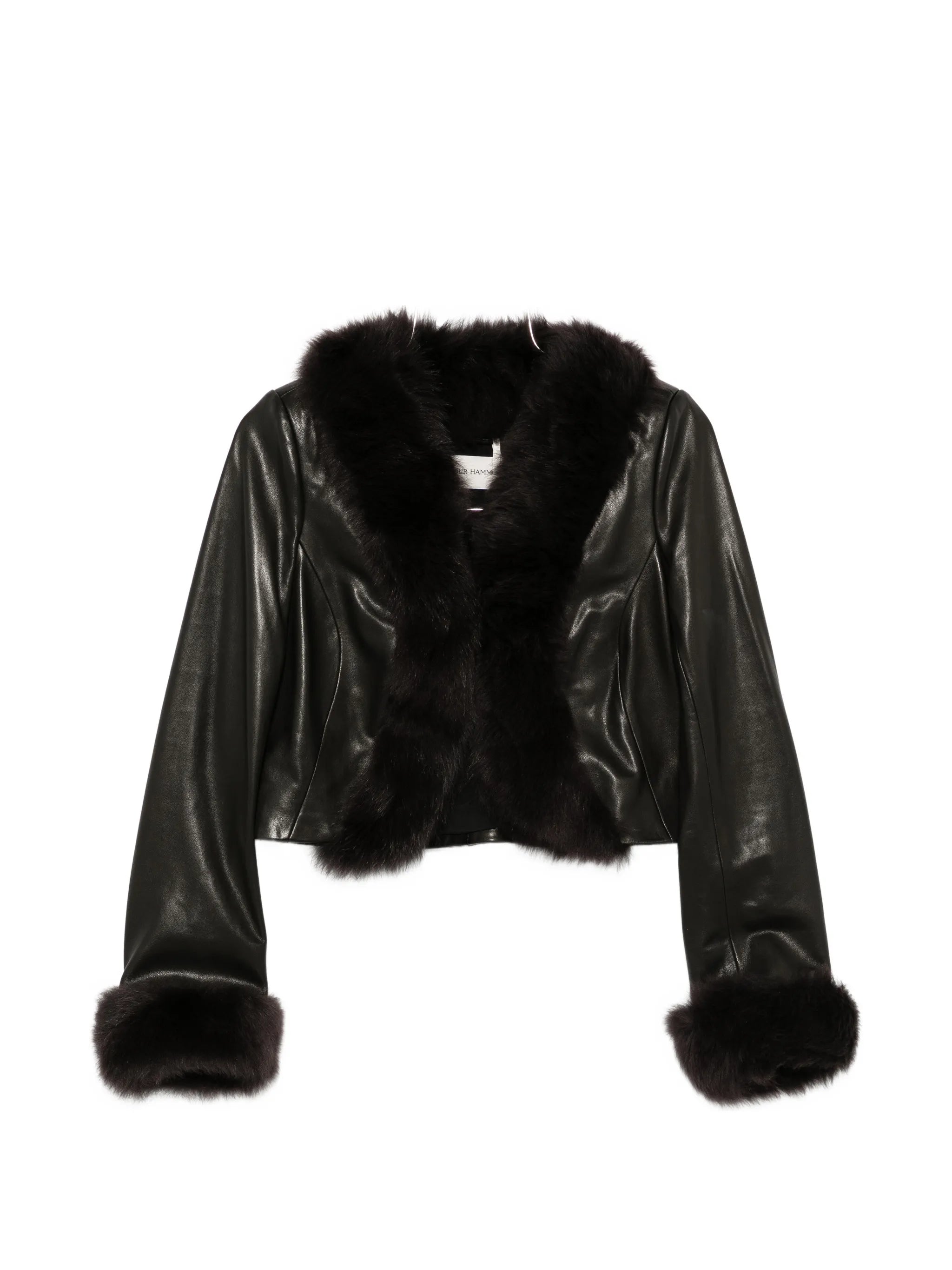 Sofie fur-trimmed leather jacket