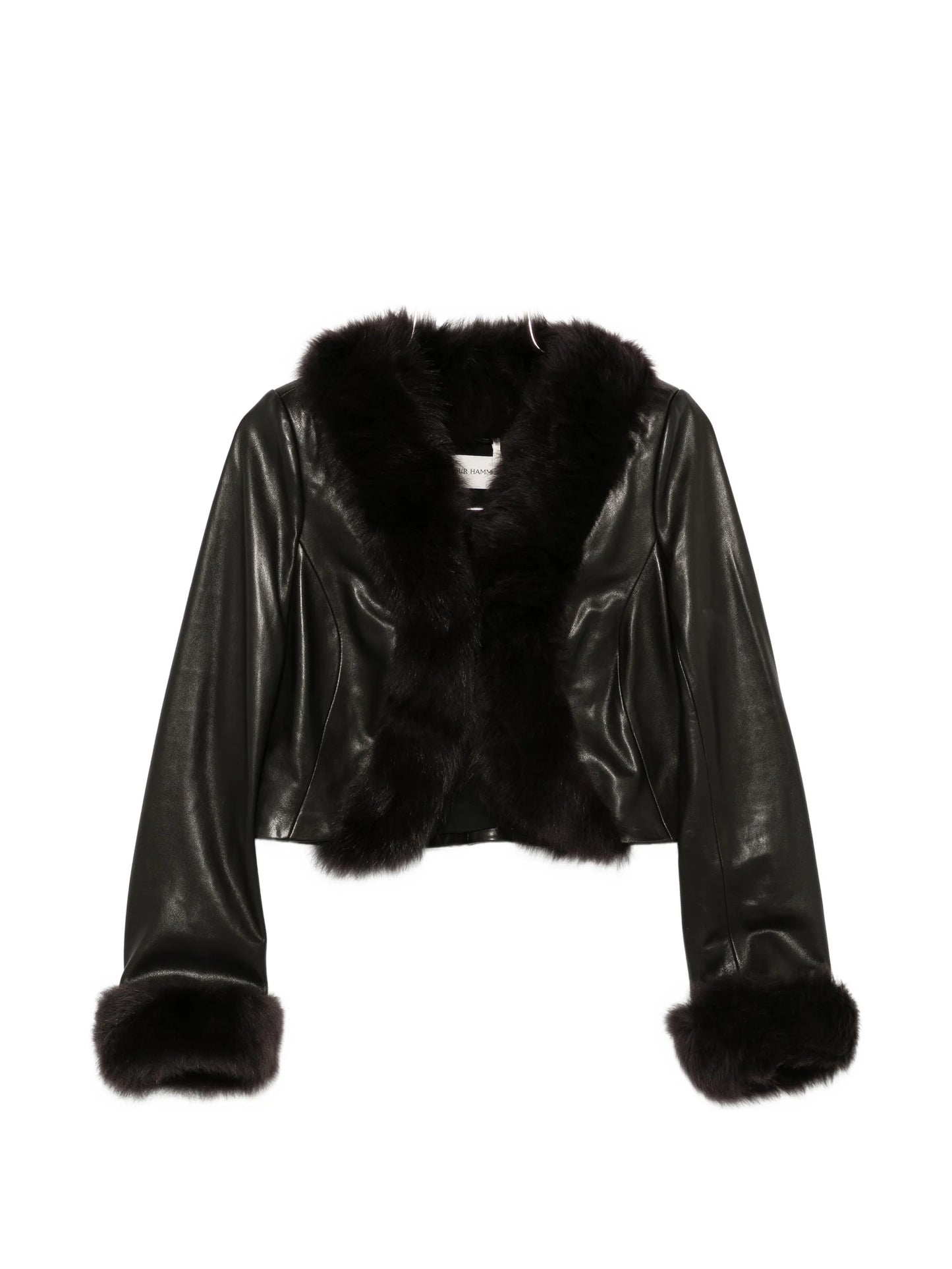 Sofie fur-trimmed leather jacket
