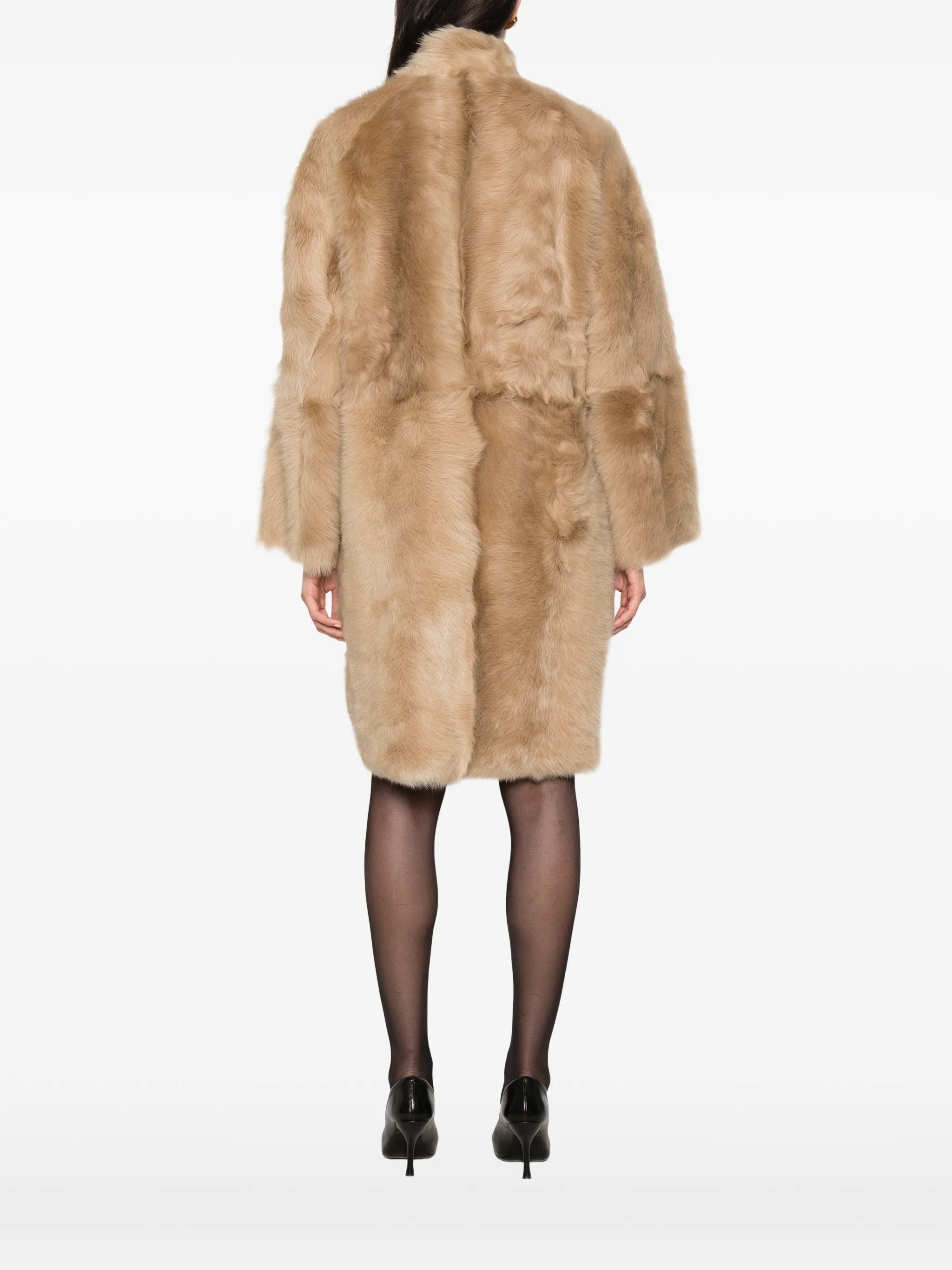 midi shearling coat