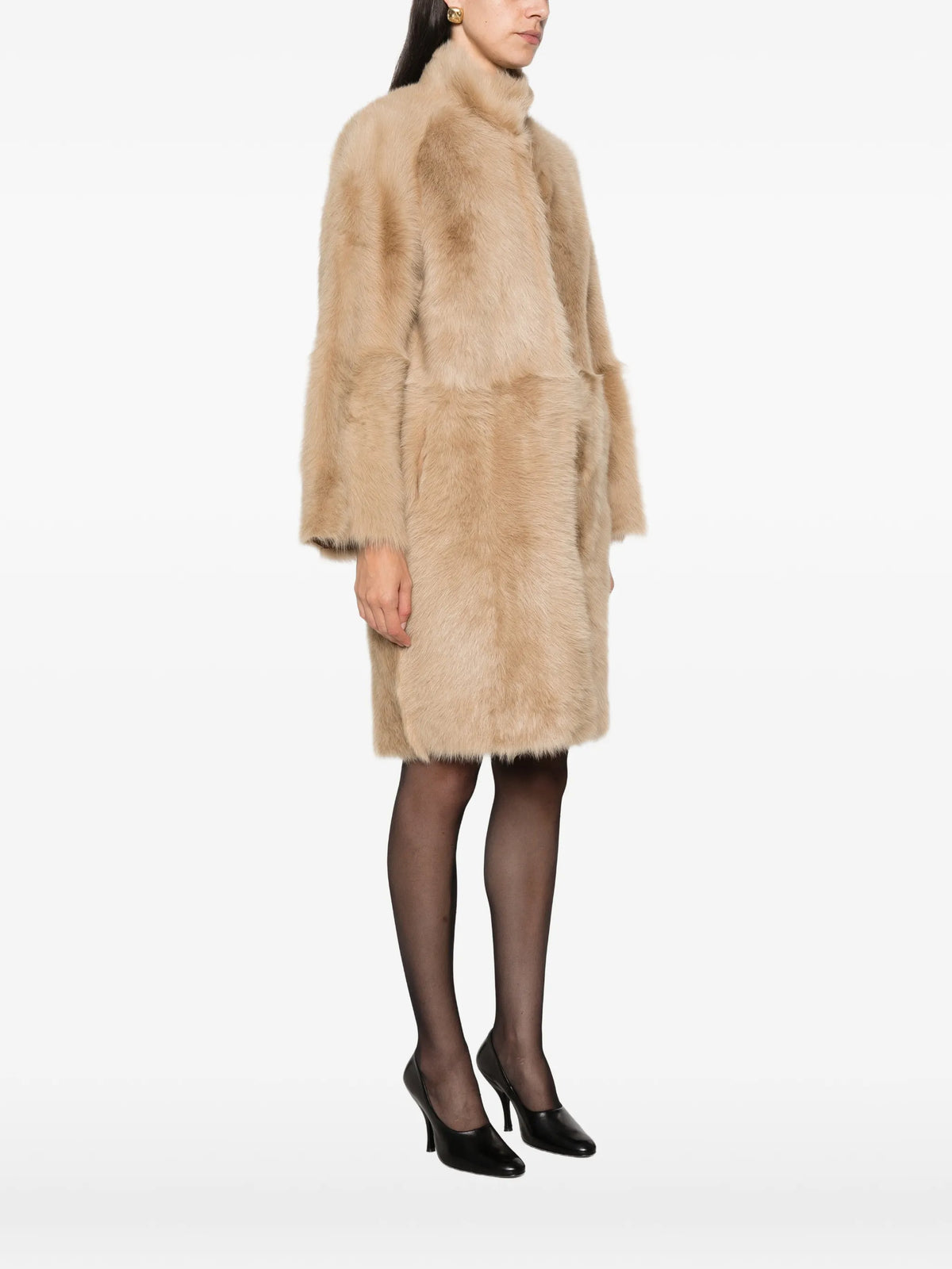 midi shearling coat