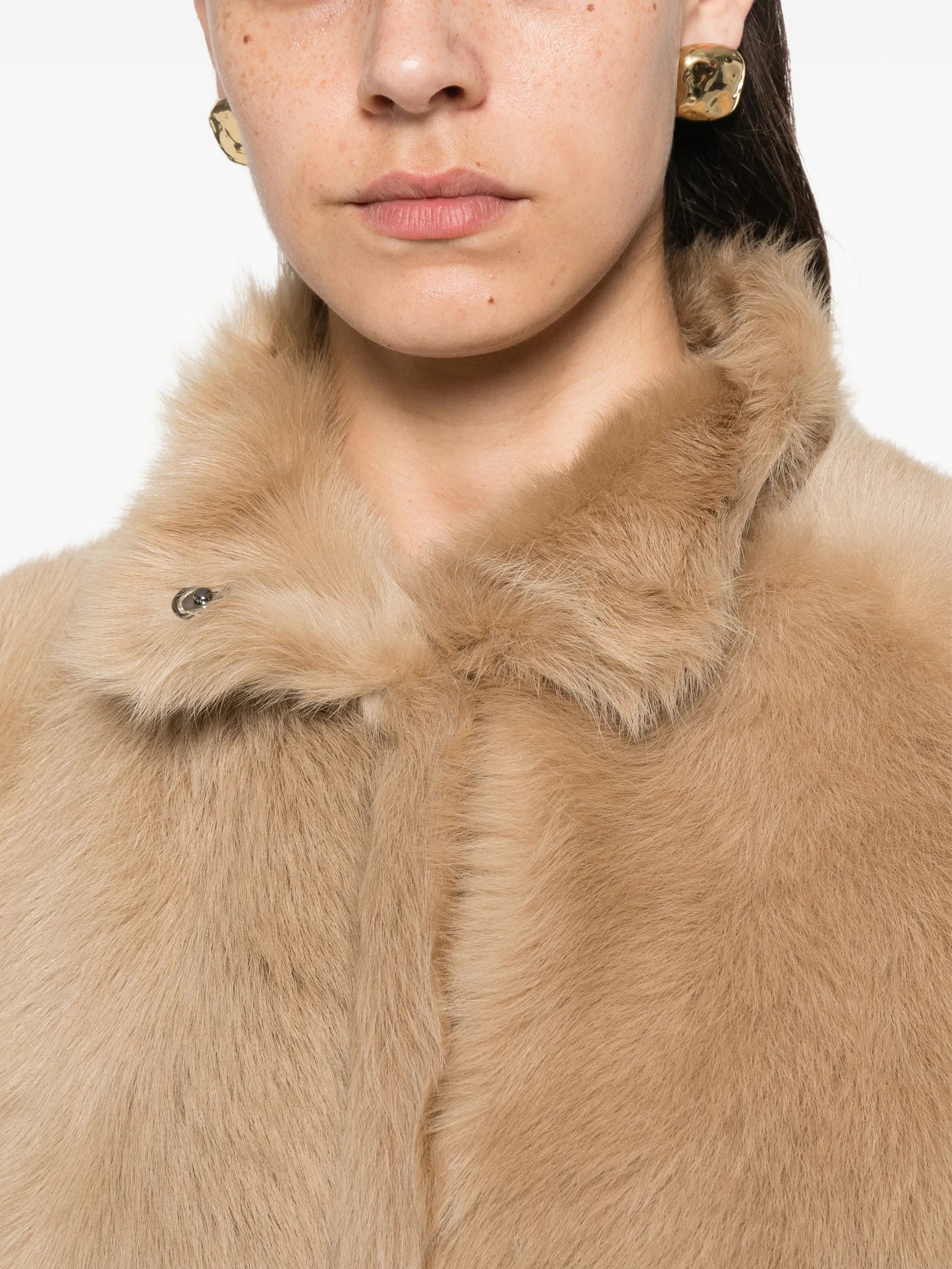midi shearling coat