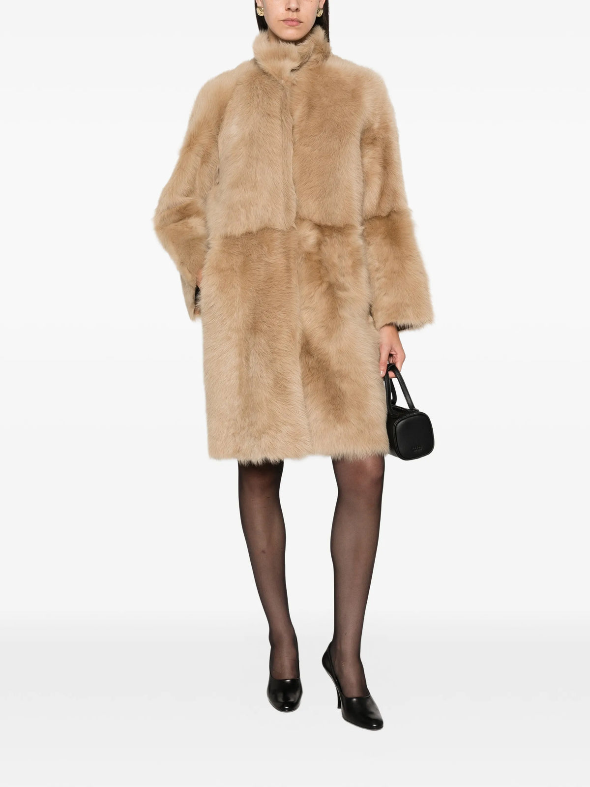 midi shearling coat