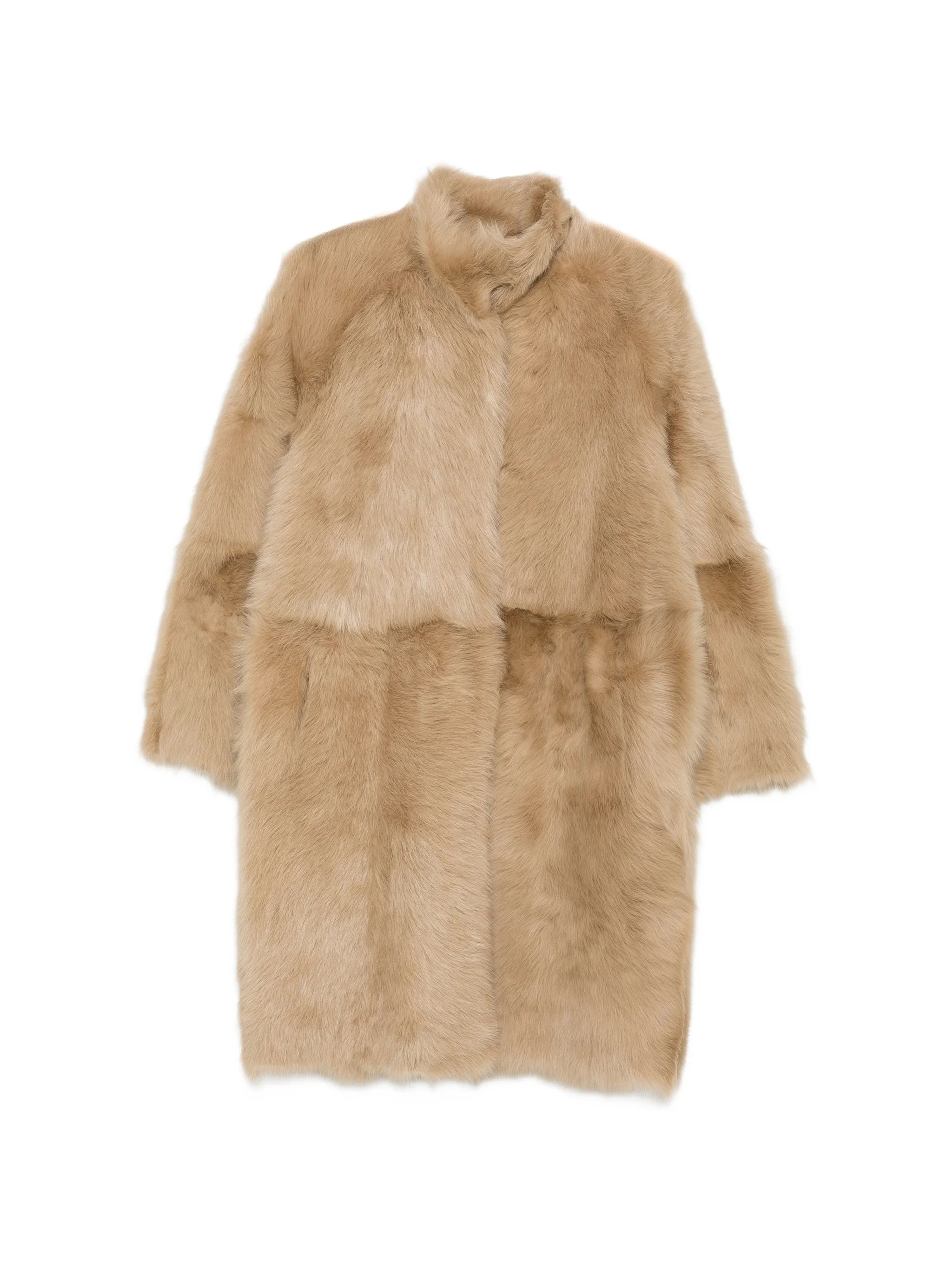 midi shearling coat
