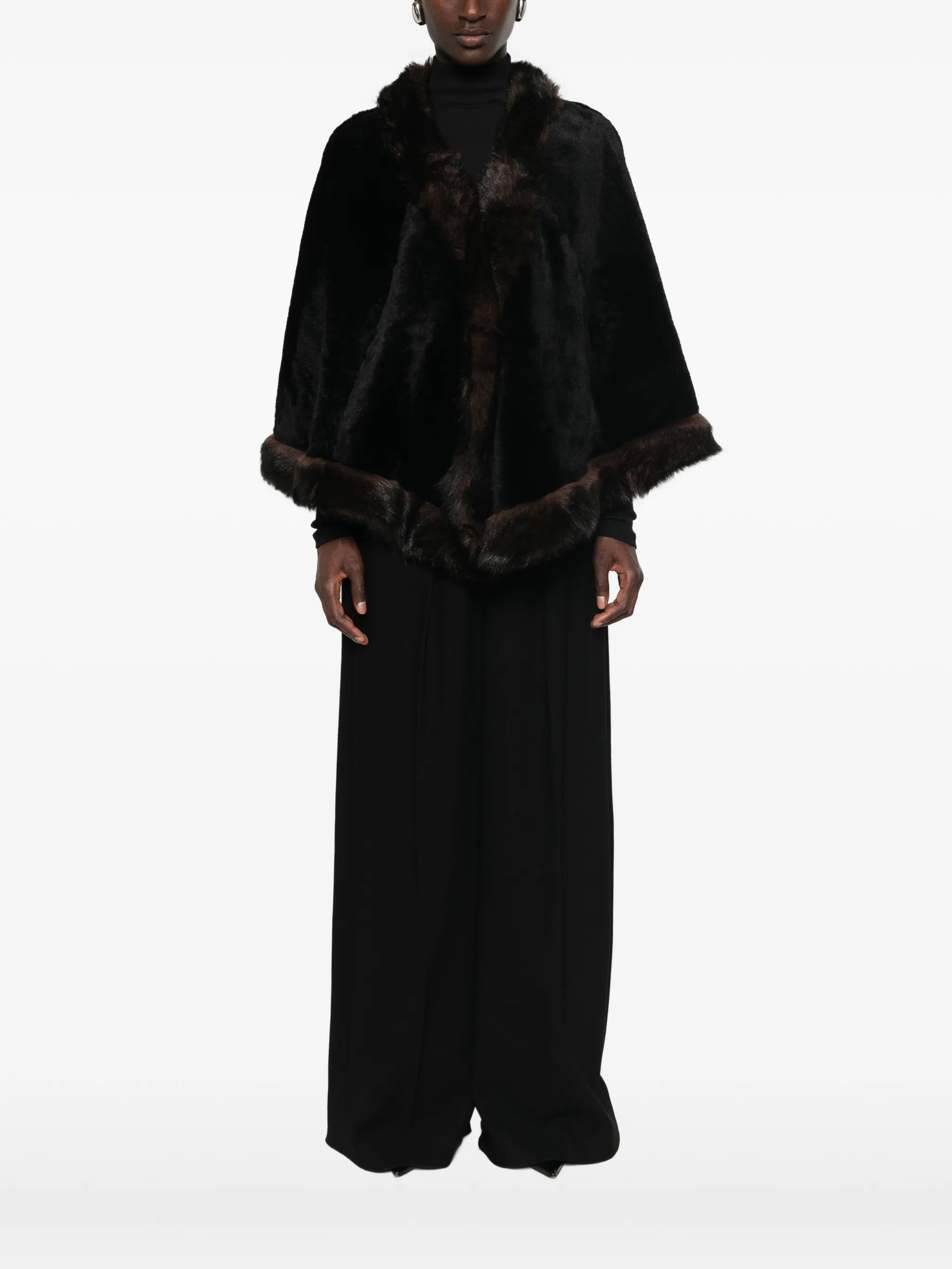 Olympe leather shawl