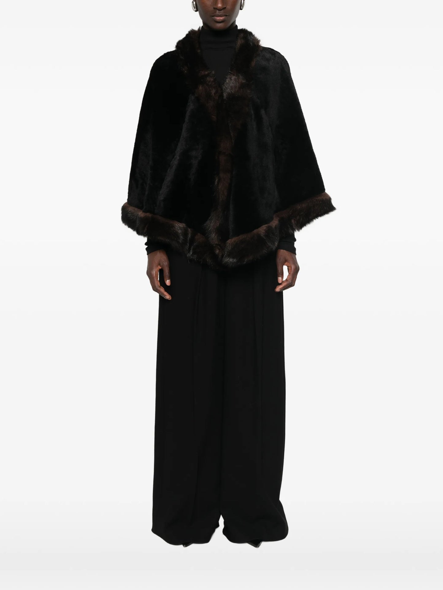 Olympe leather shawl