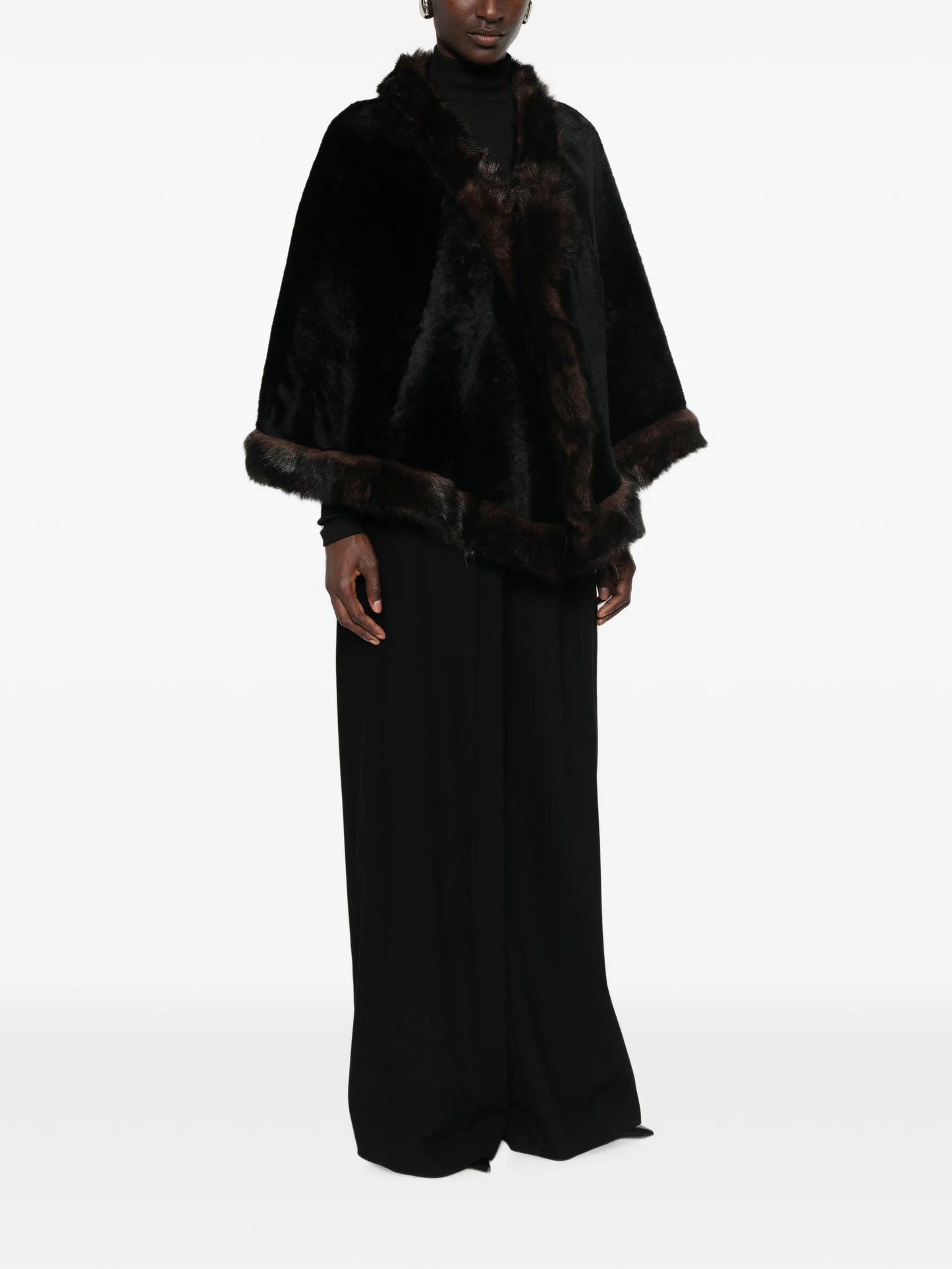 Olympe leather shawl