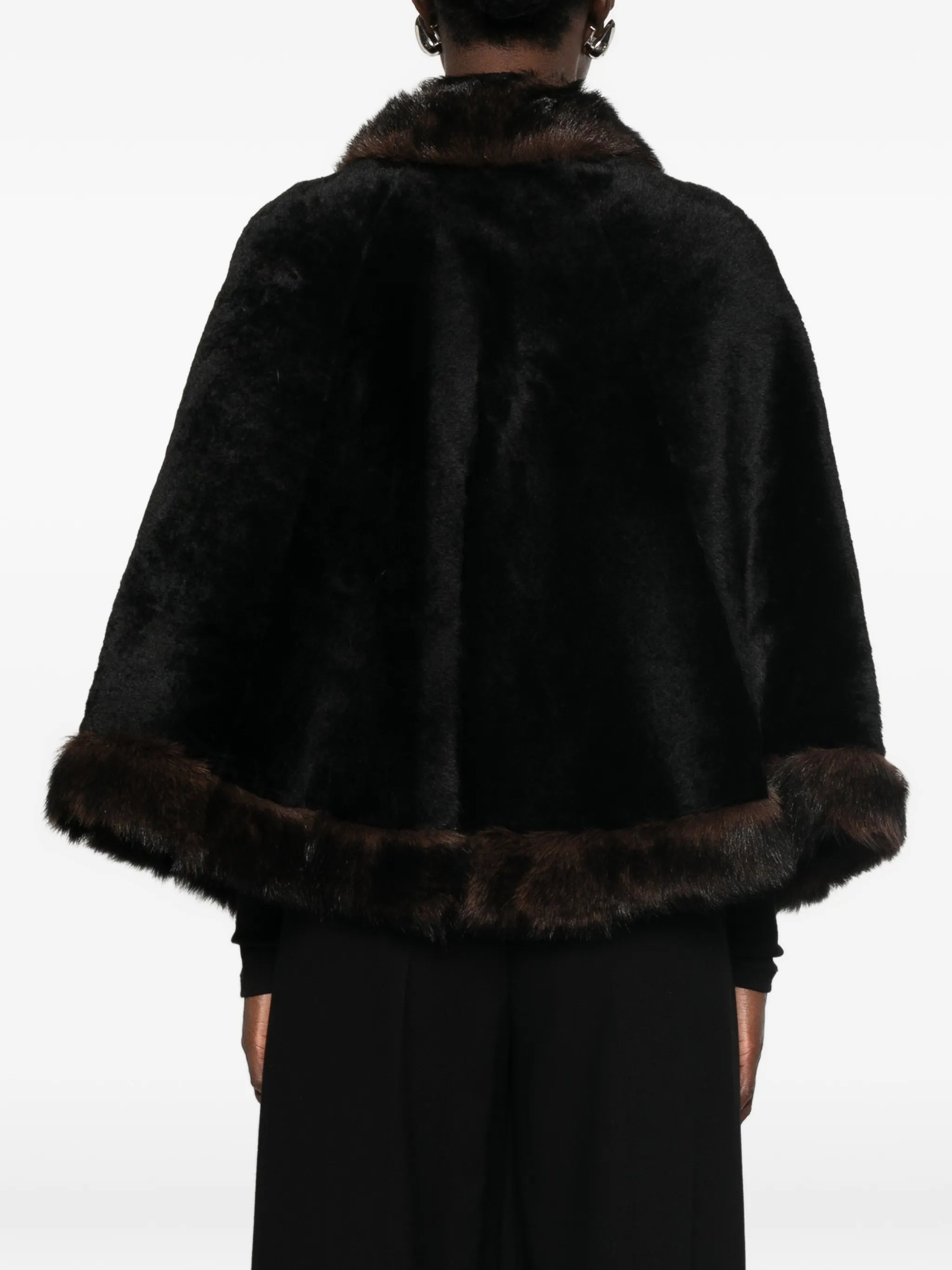 Olympe leather shawl