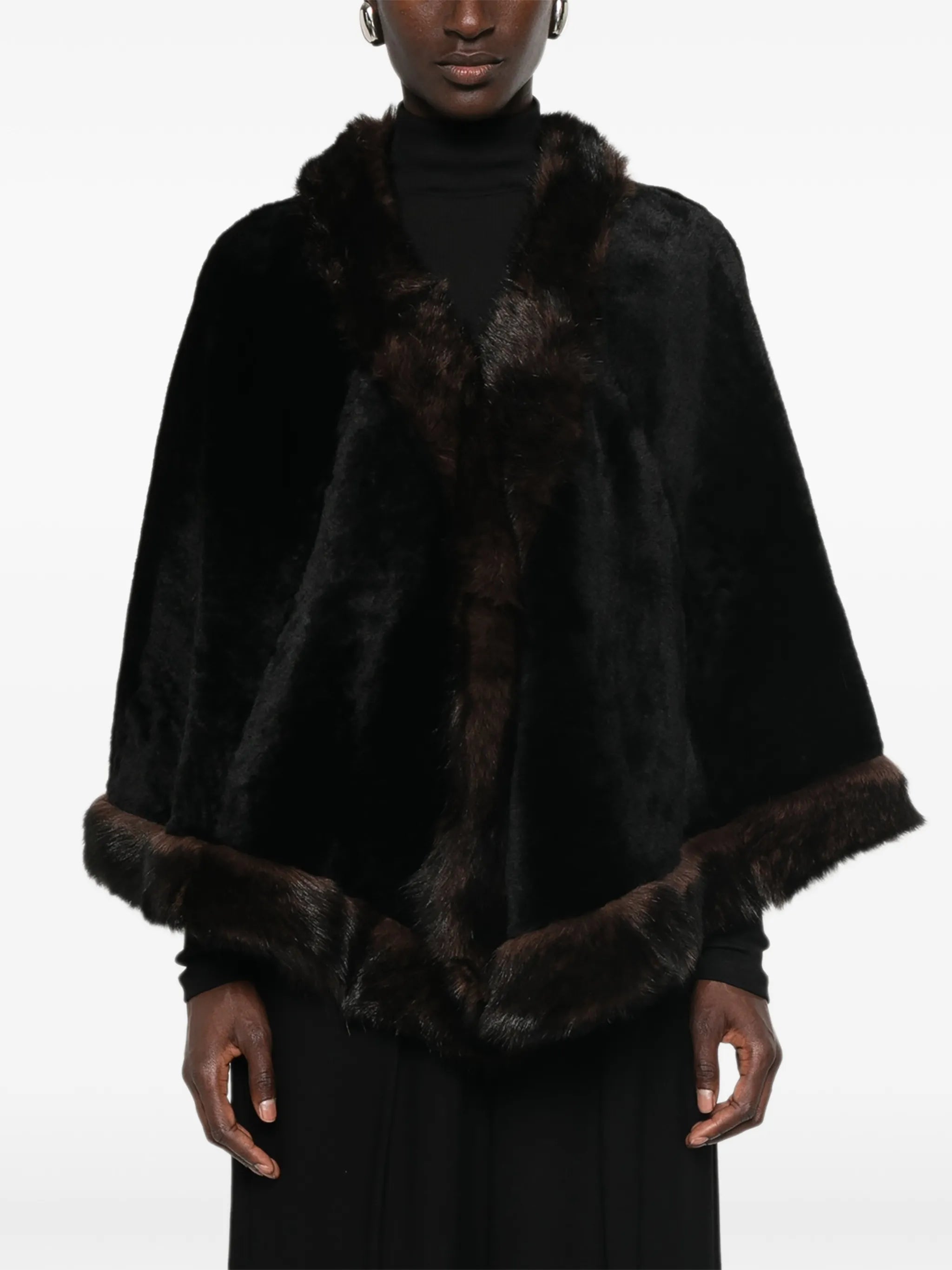 Olympe leather shawl