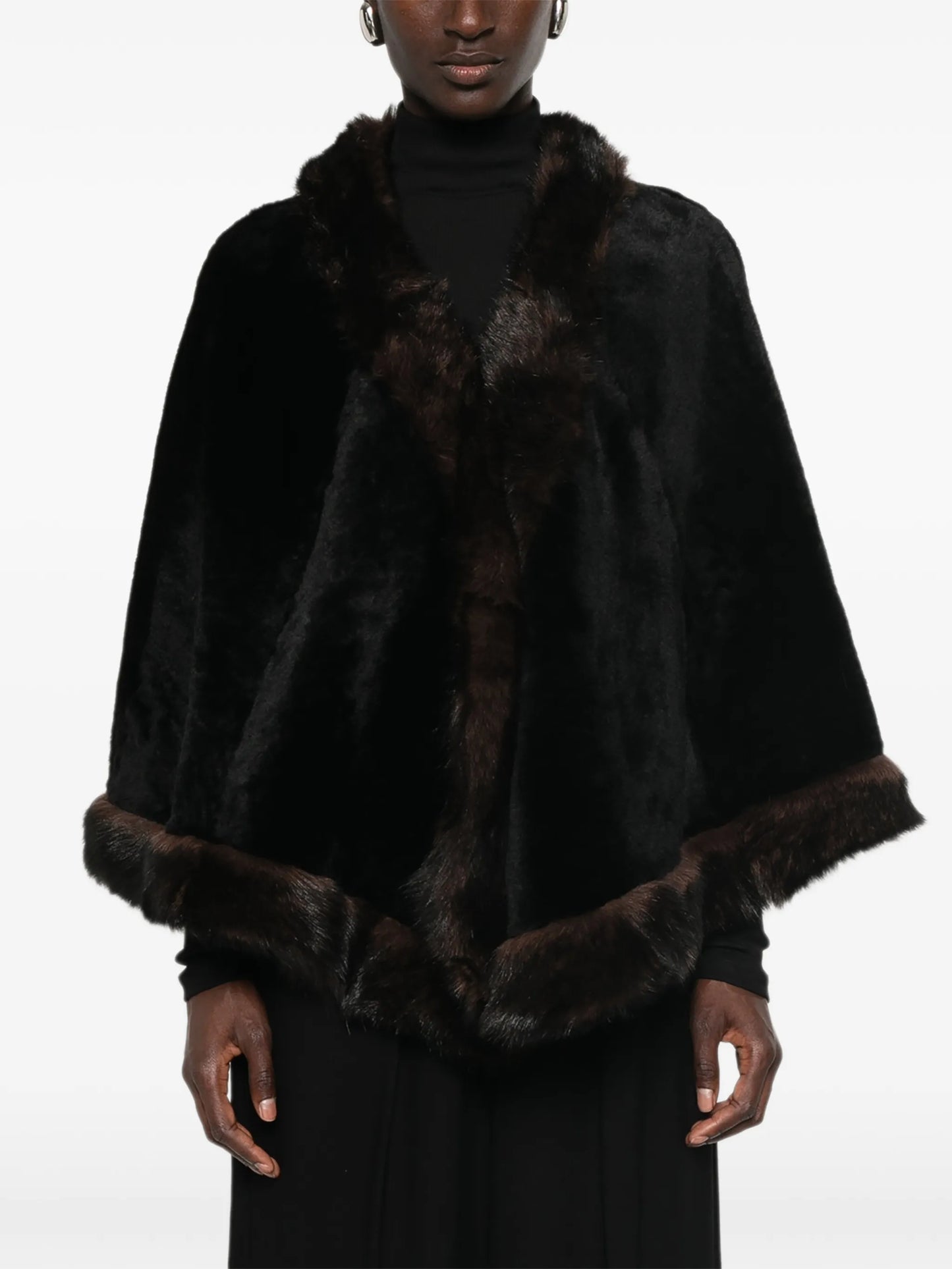 Olympe leather shawl