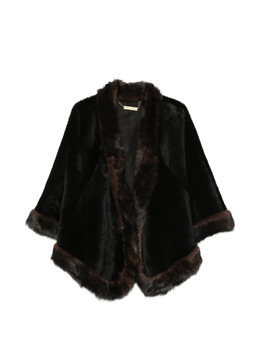Olympe leather shawl