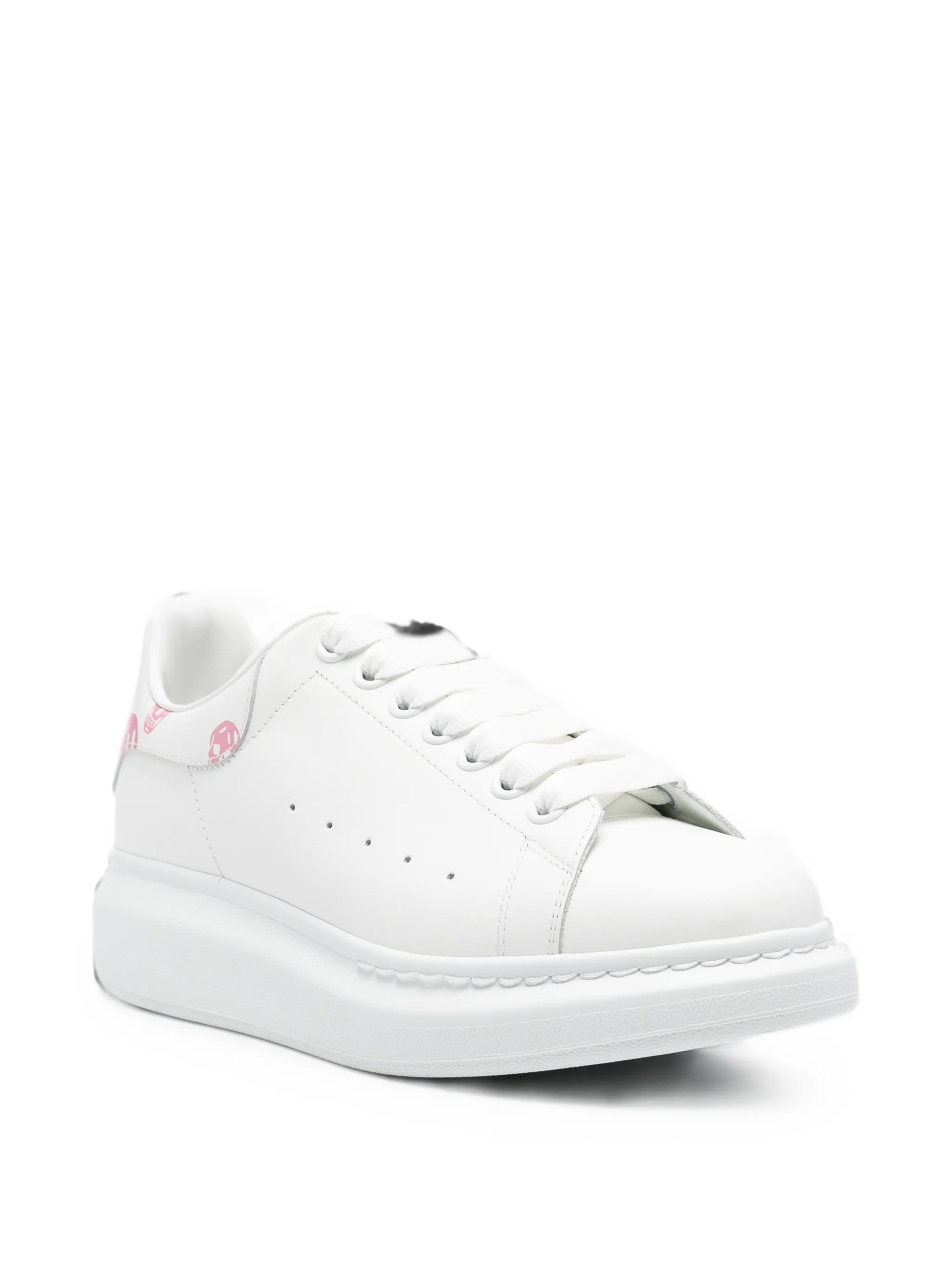 oversized sneakers in white/pink