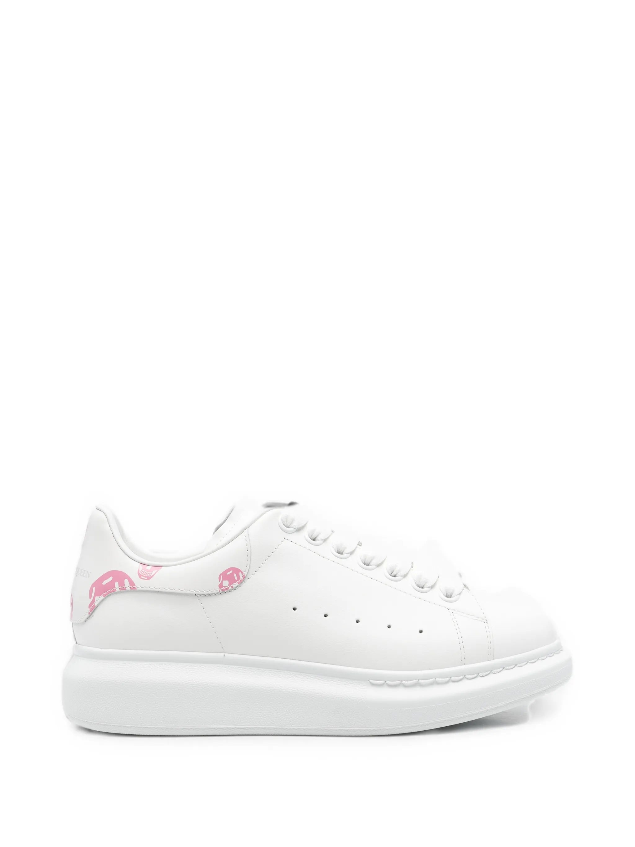 oversized sneakers in white/pink