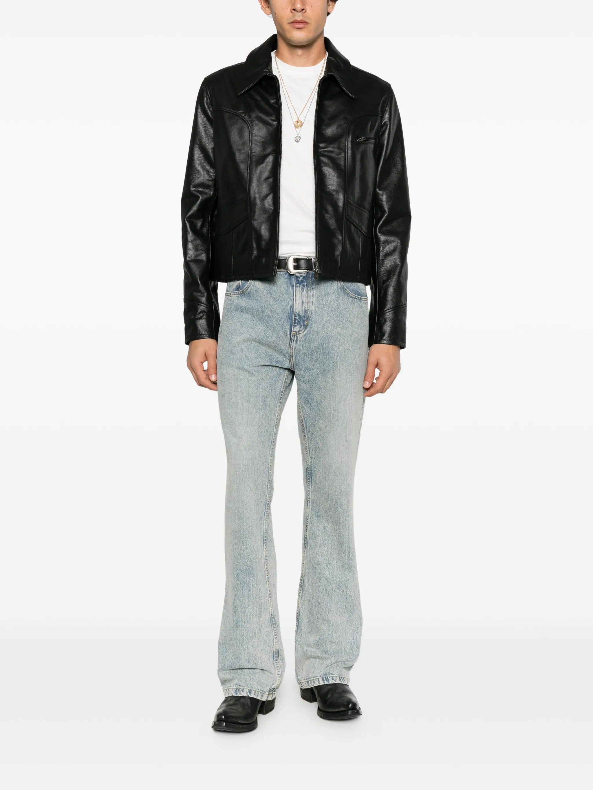hip-pocket leather jacket