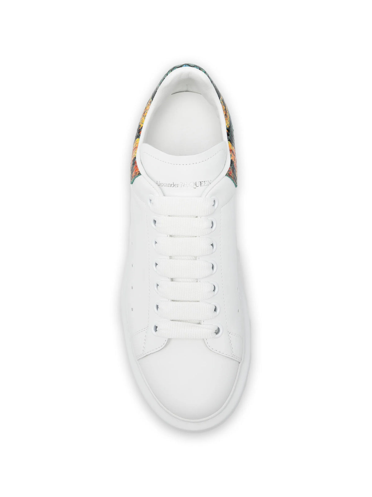 oversized sneakers in white/multicolour