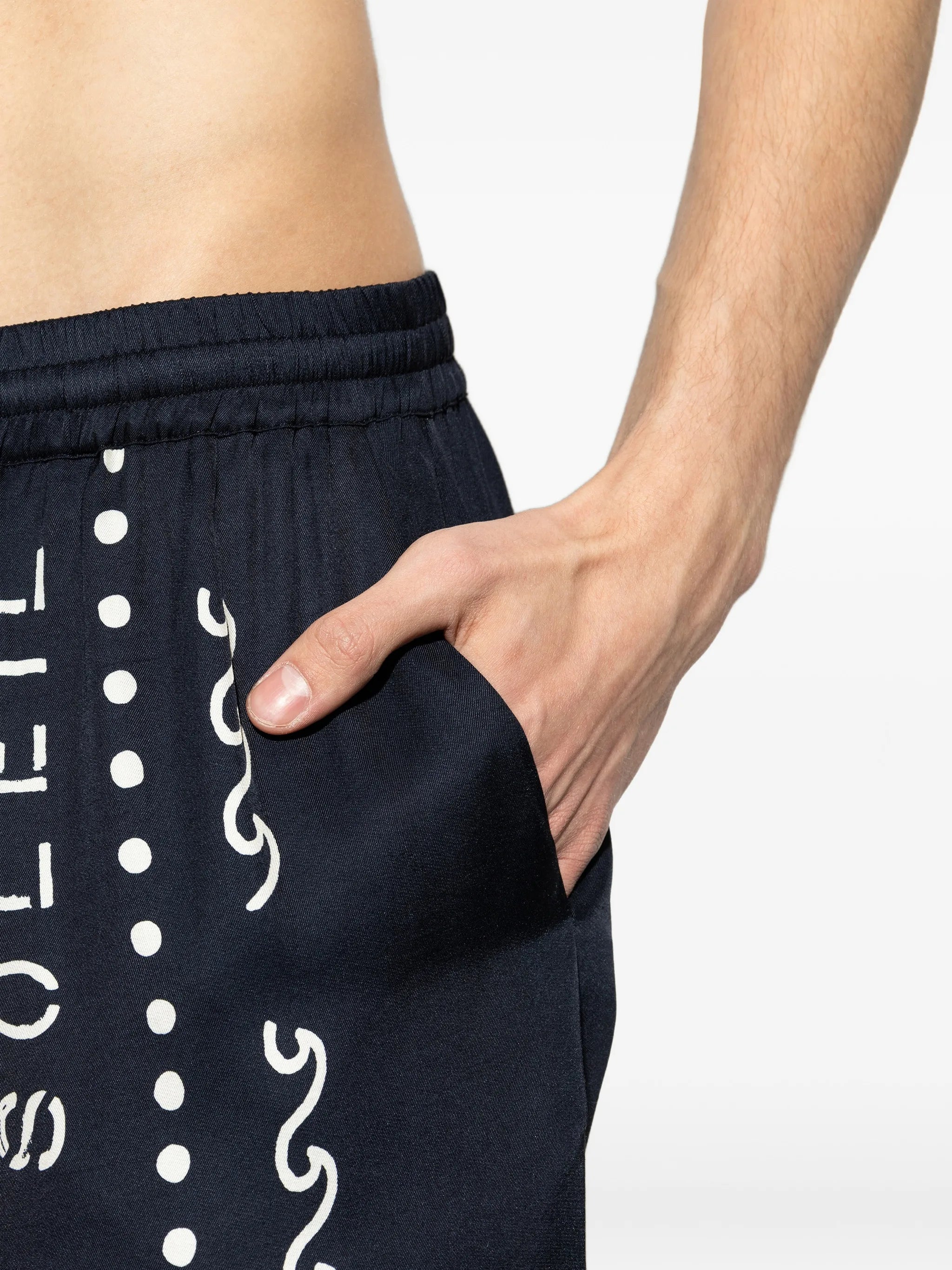 graphic-print shorts