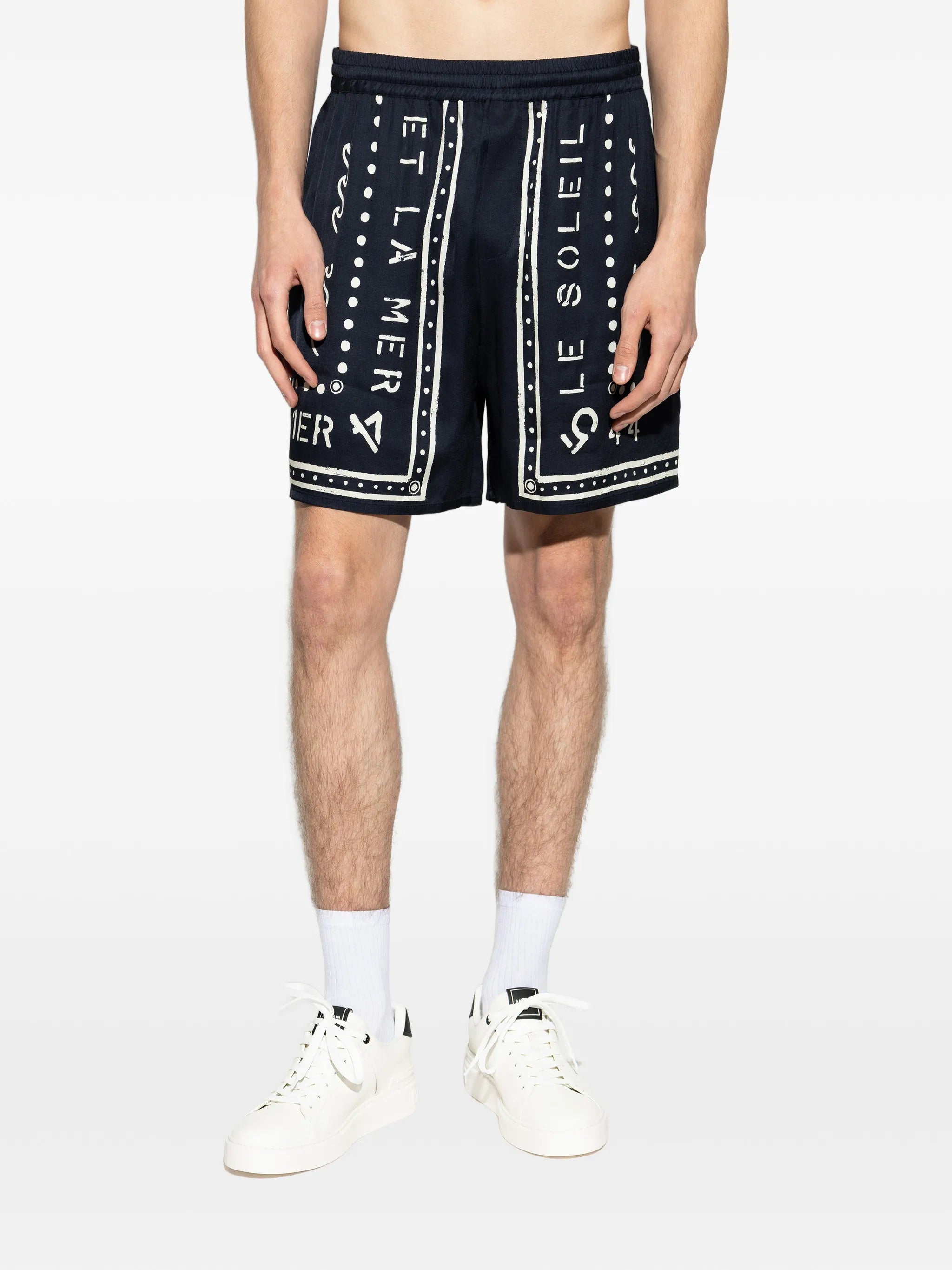 bermuda shorts with Balmain Club print