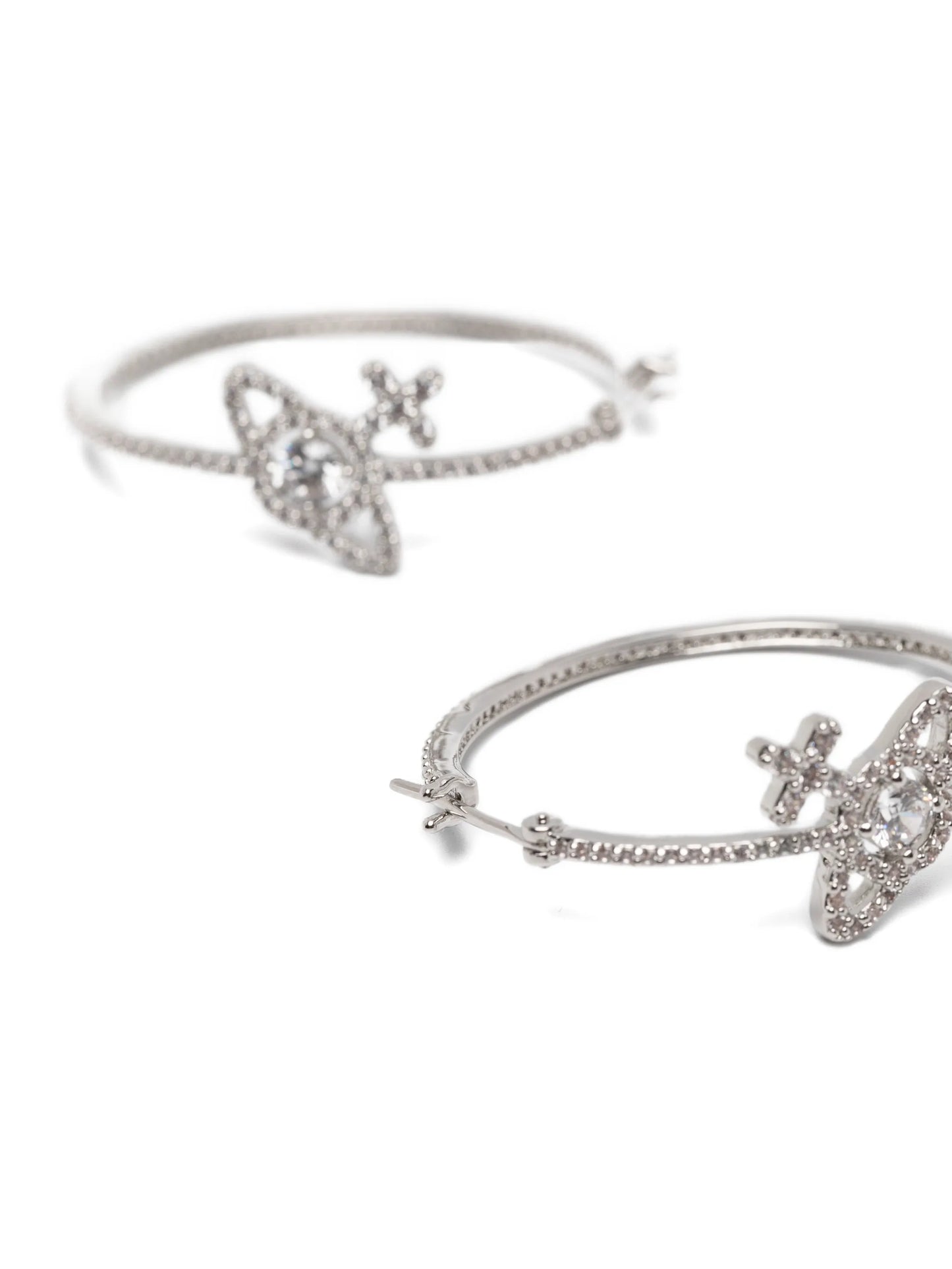 Orb hoop earrings