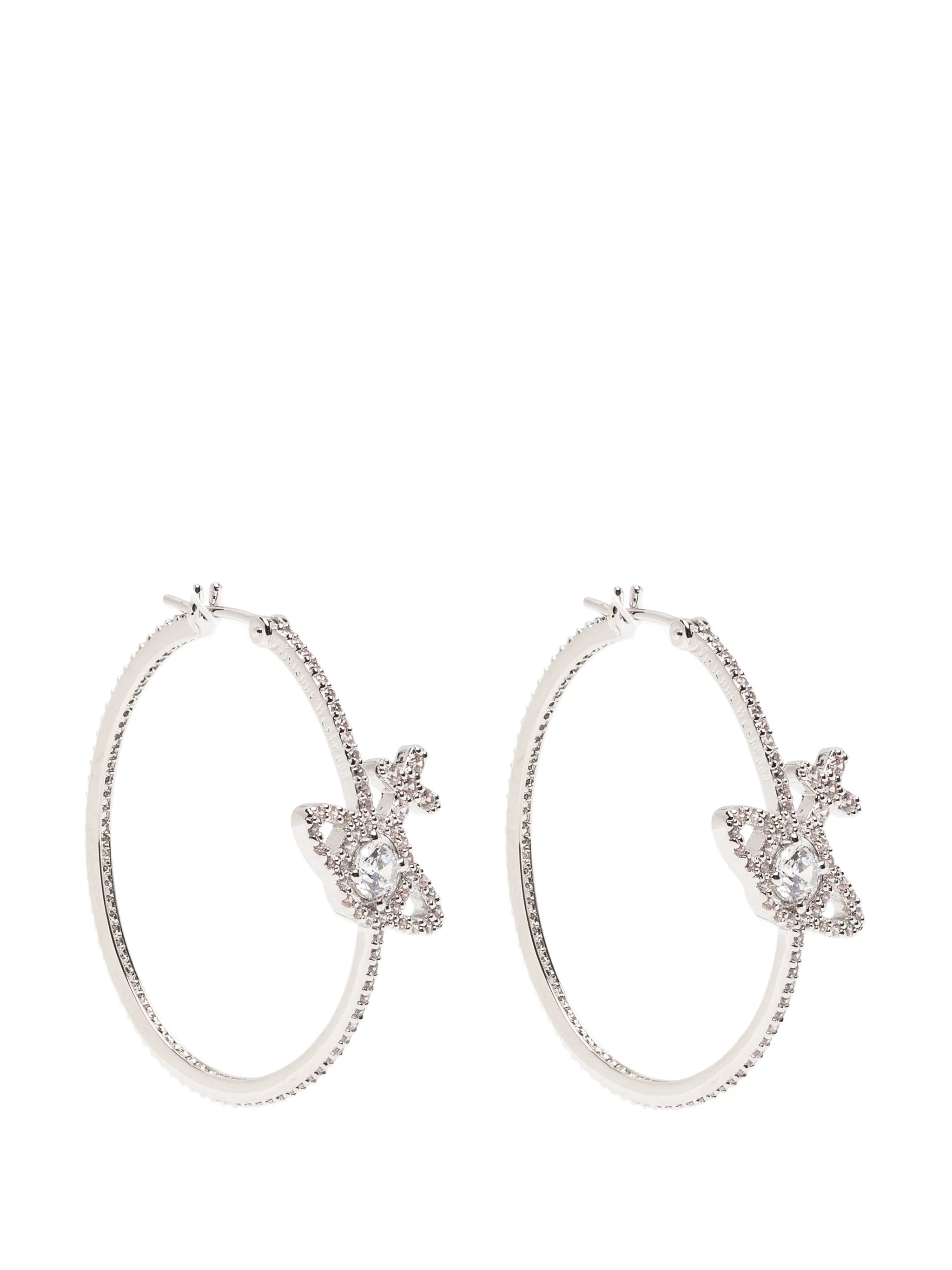 Orb hoop earrings