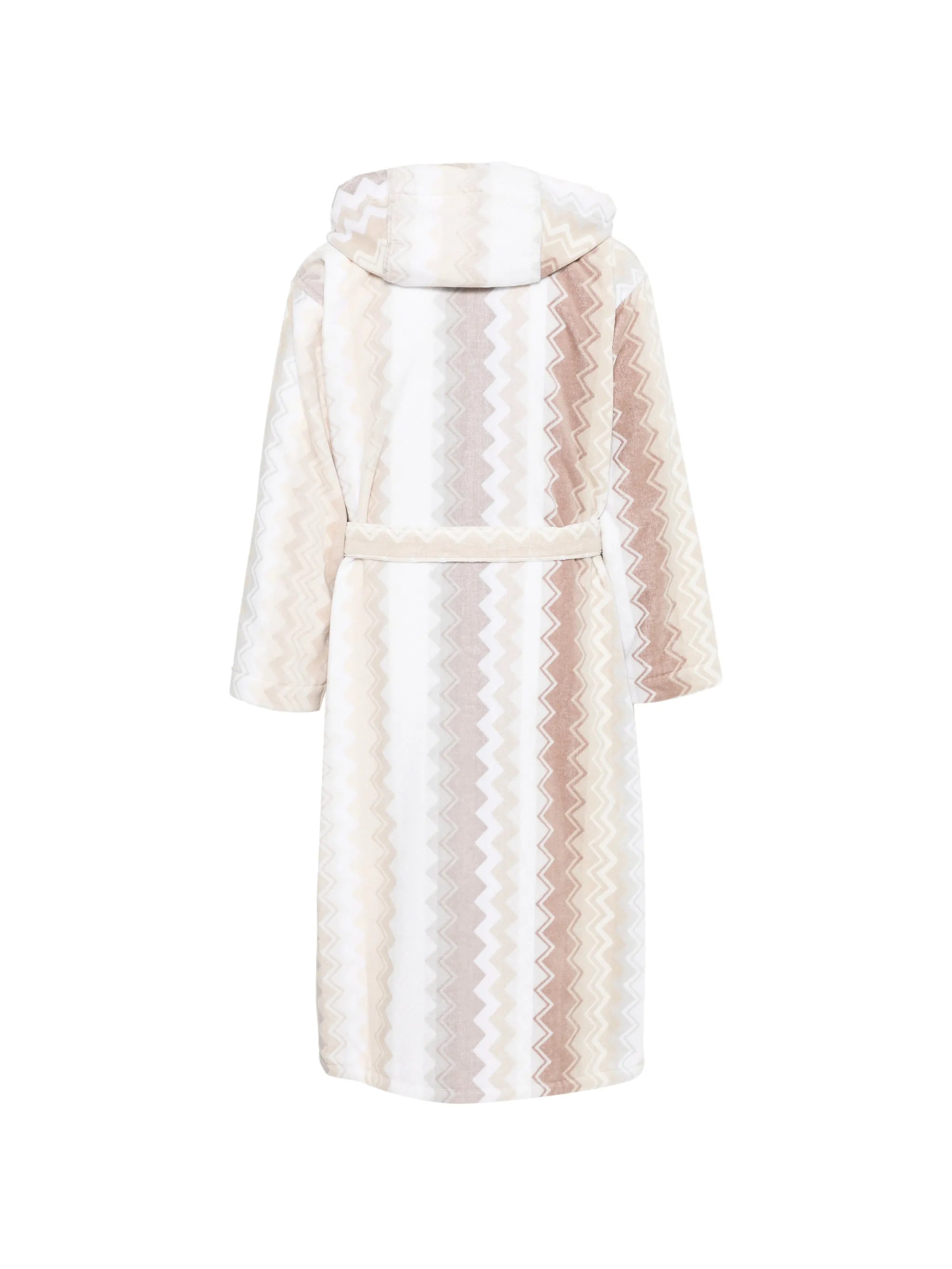 zigzag-pattern dressing gown