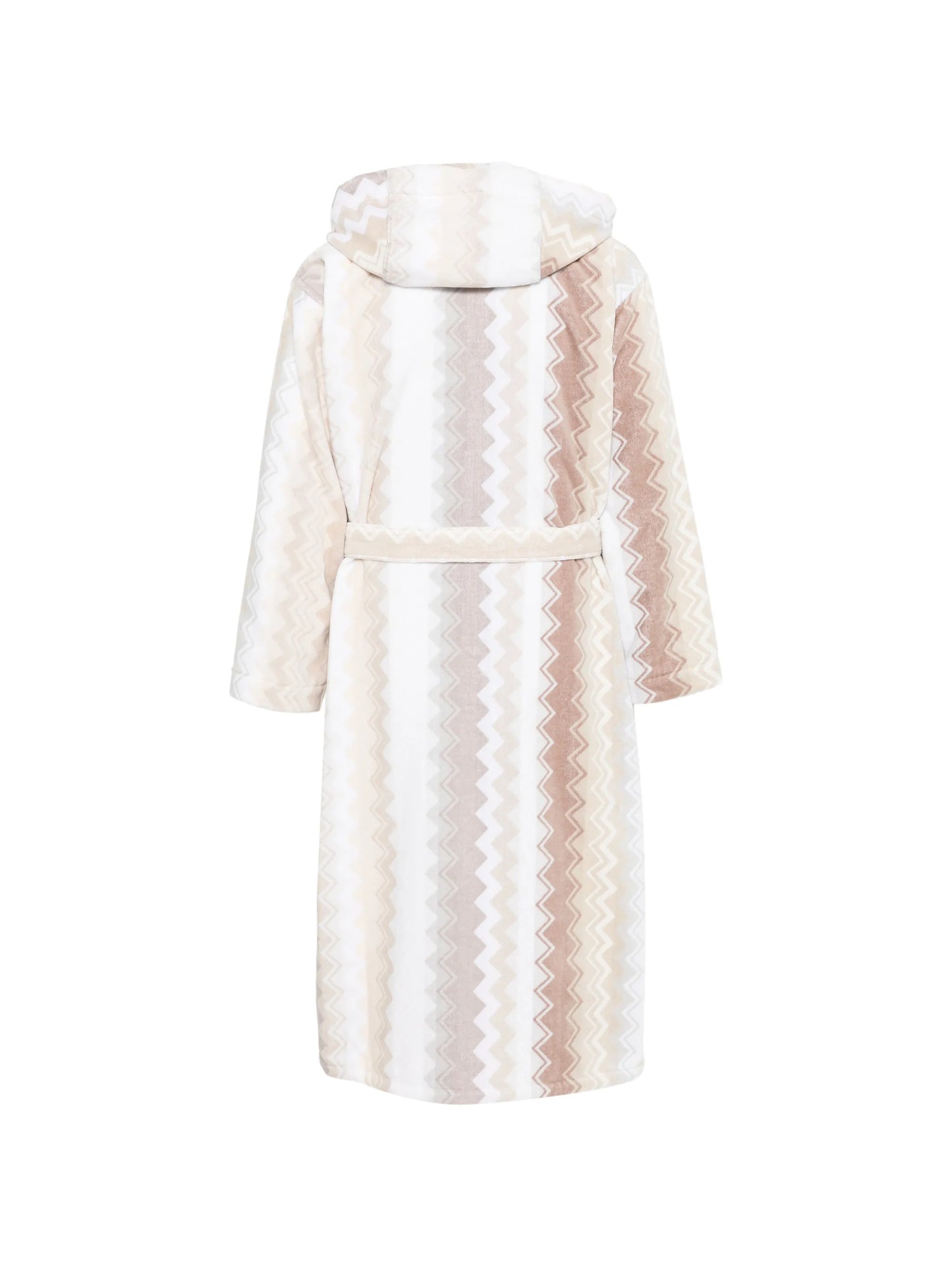 zigzag-pattern dressing gown