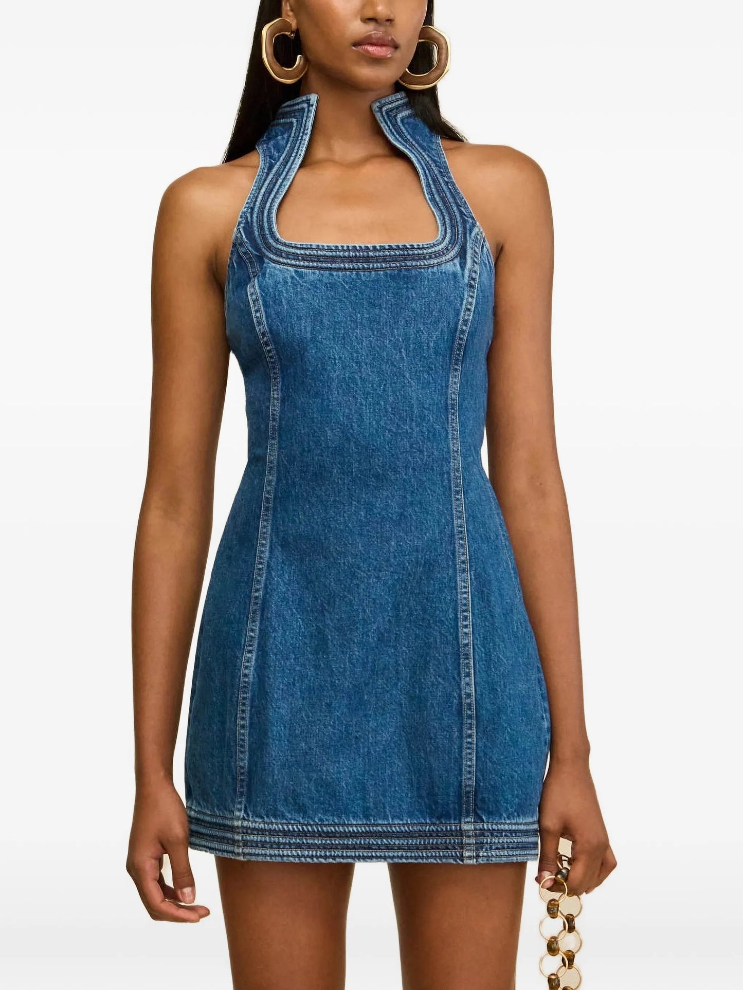 Azura zip-up mini dress
