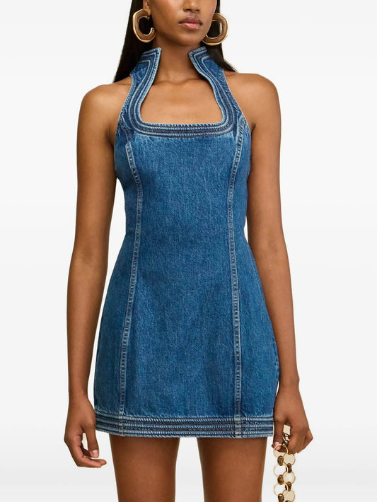 Azura zip-up mini dress