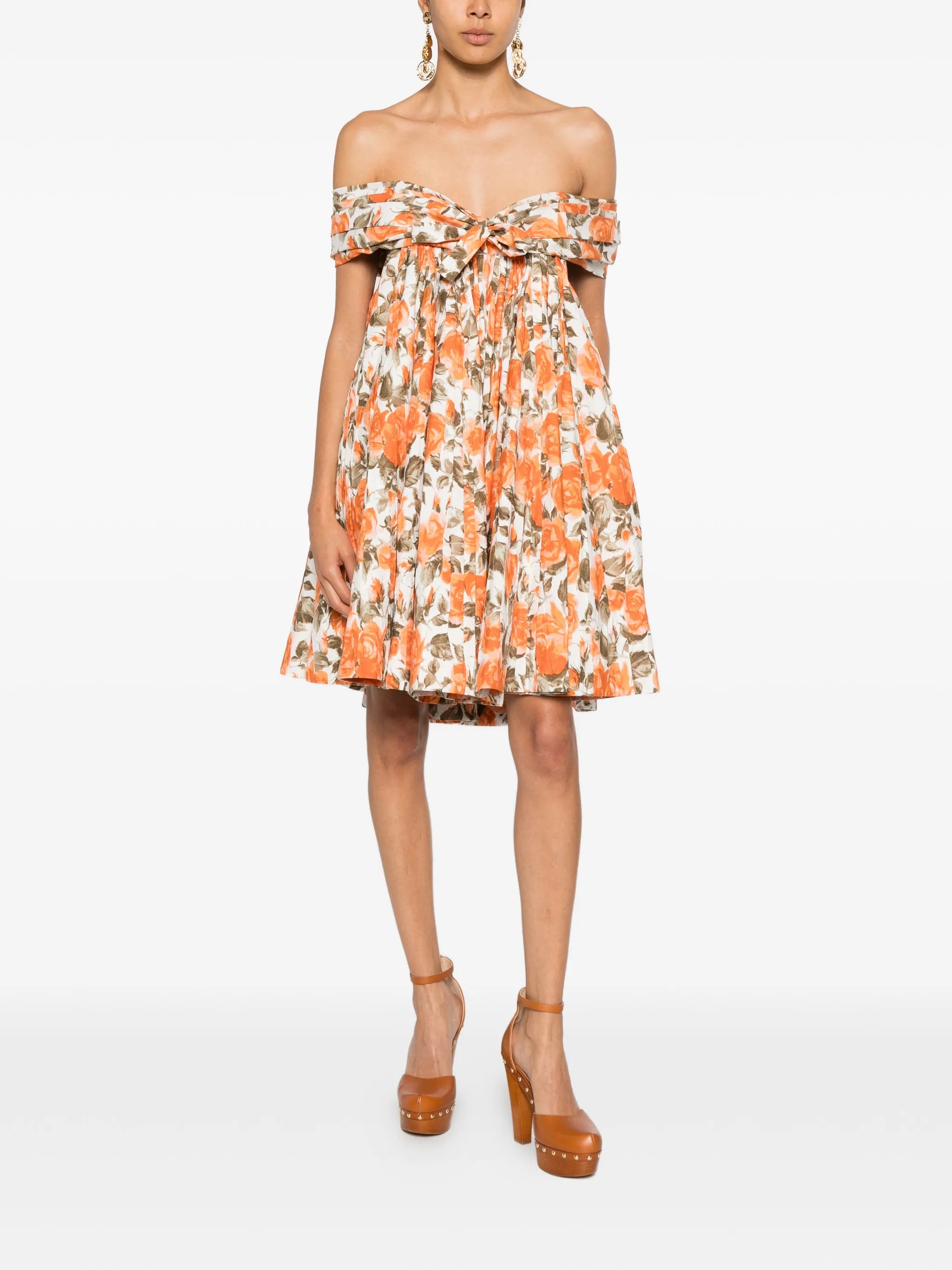 off-the-shoulder mini dress