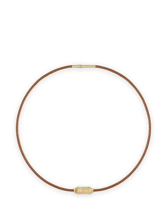 Micro Lasso diamond locket necklace