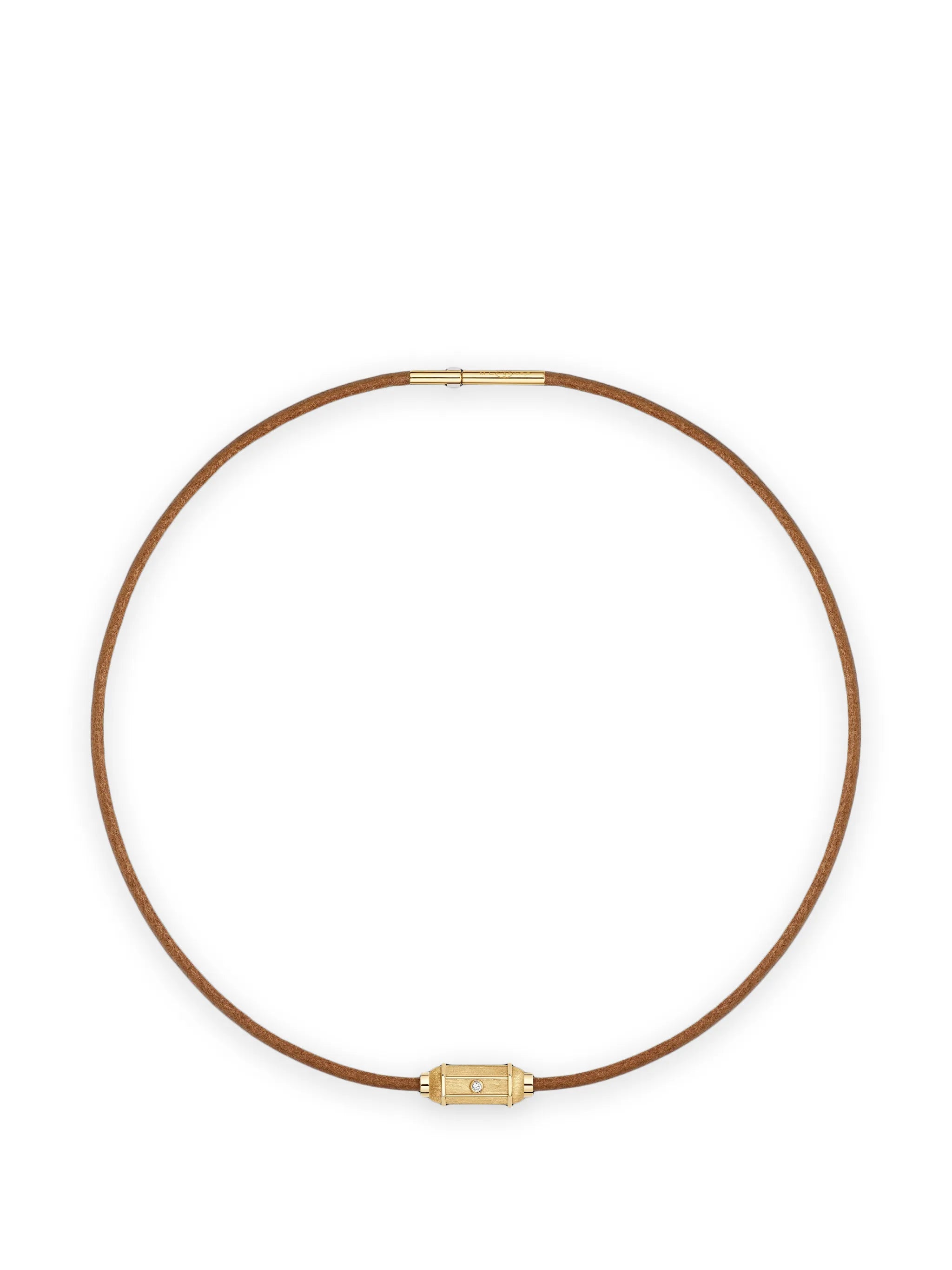 Micro Lasso diamond locket necklace