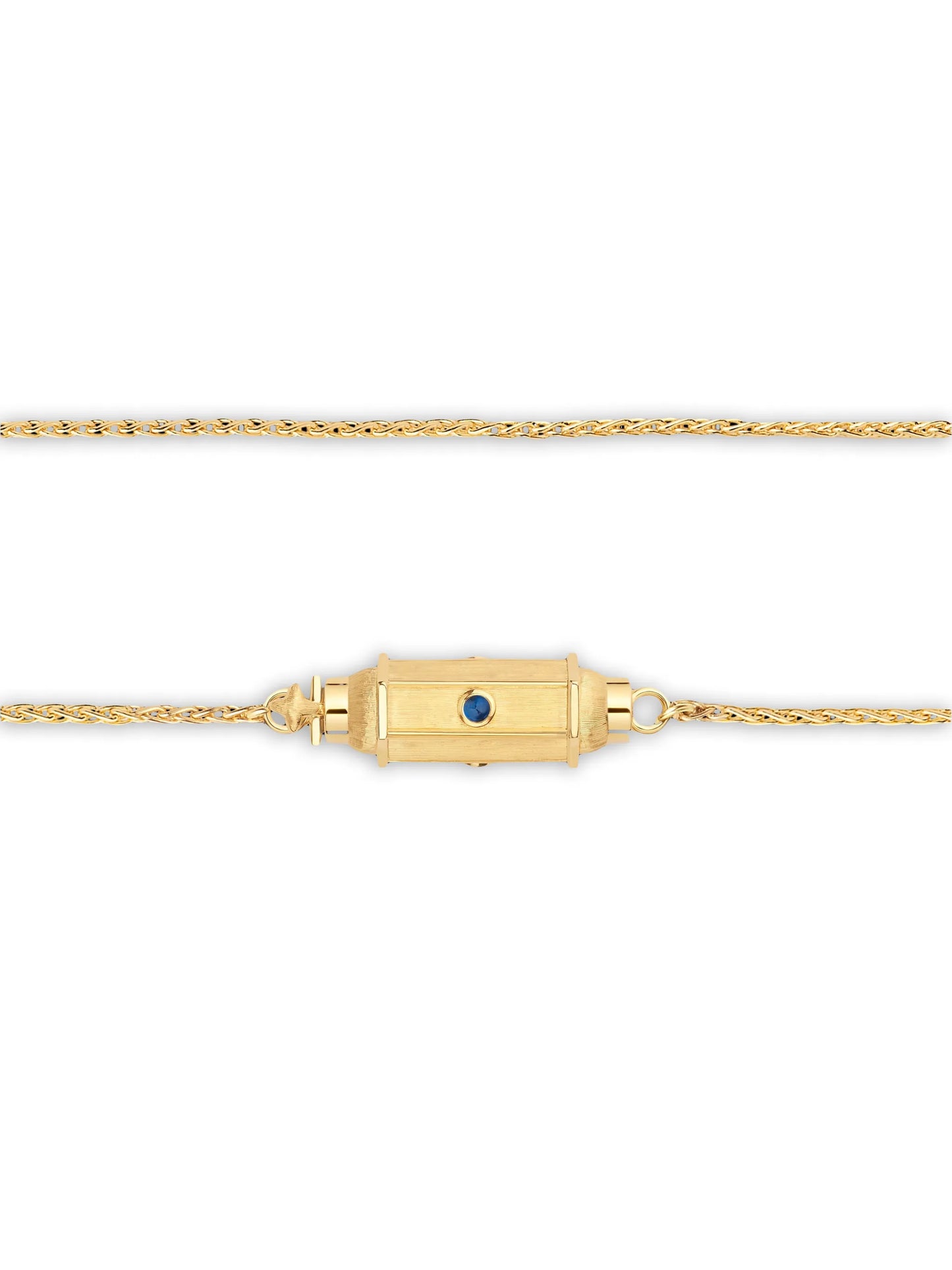micro Coco sapphire locket necklace