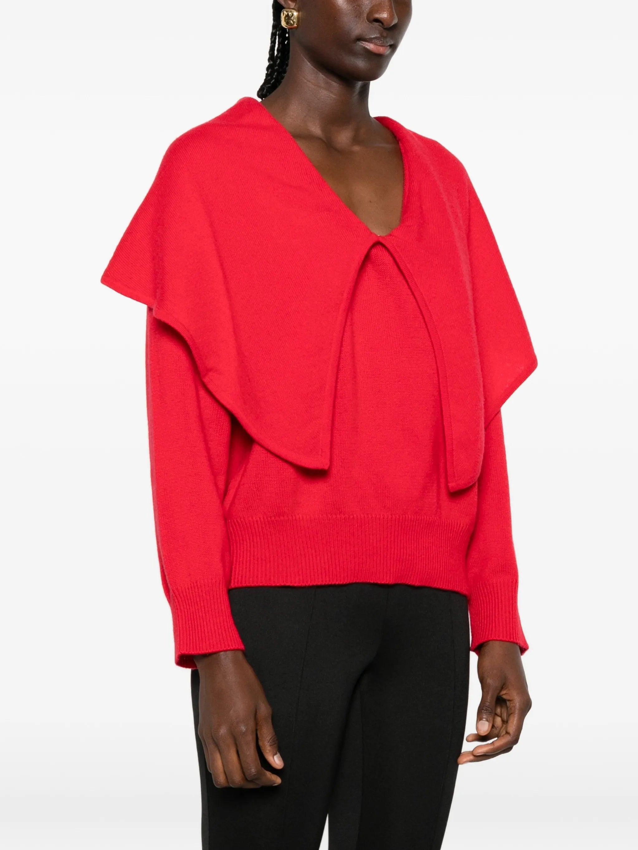 Malia draped-panel sweater